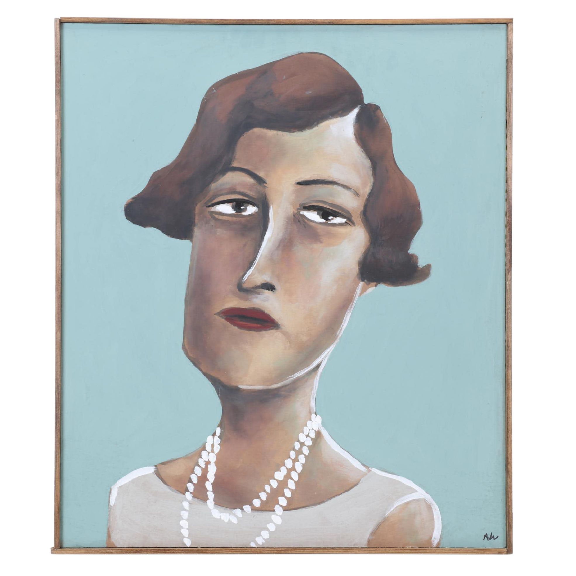 Aaron Wooten Portrait Acrylic Painting "Agatha Christie," 2023