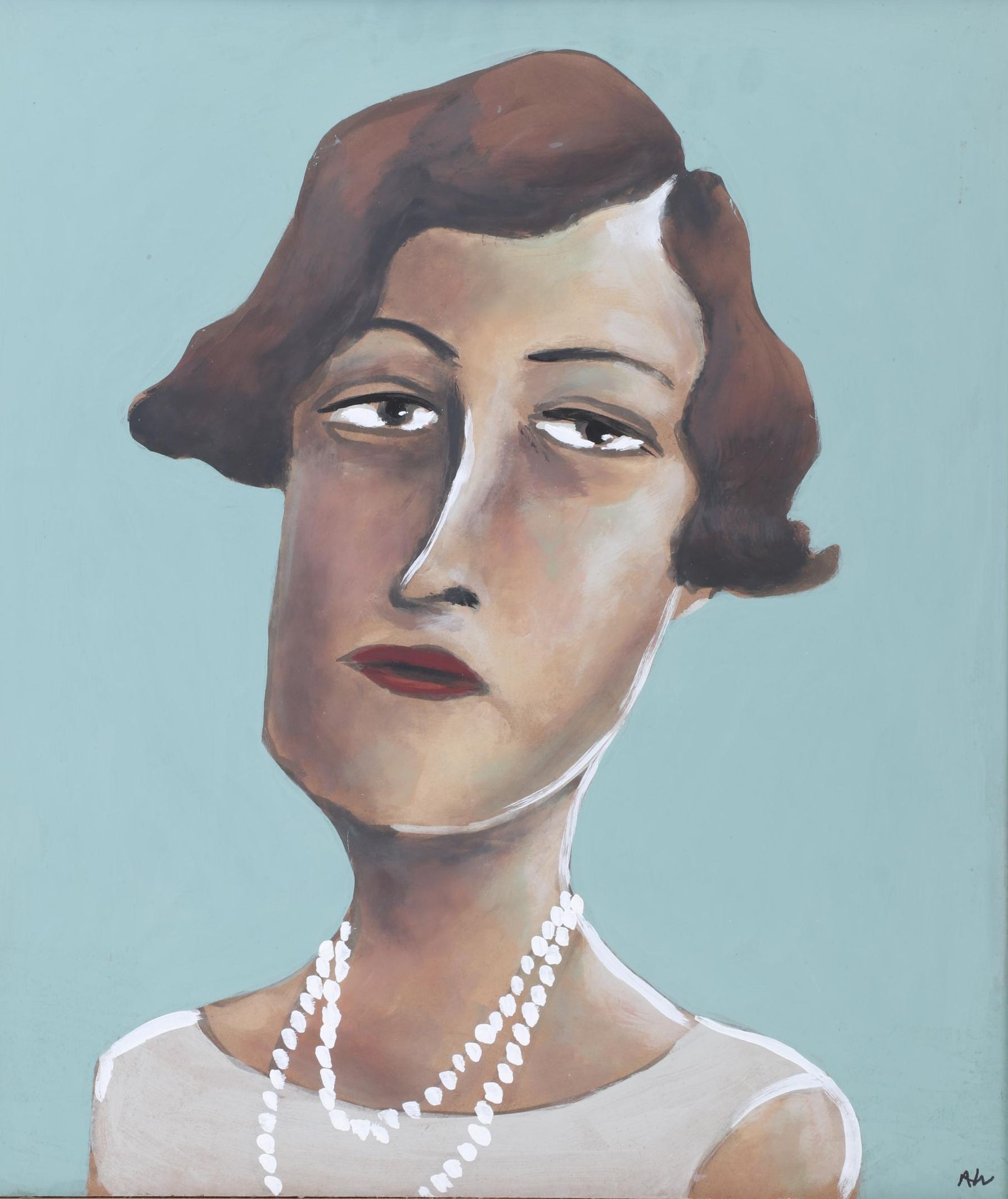 Aaron Wooten Portrait Acrylic Painting "Agatha Christie," 2023