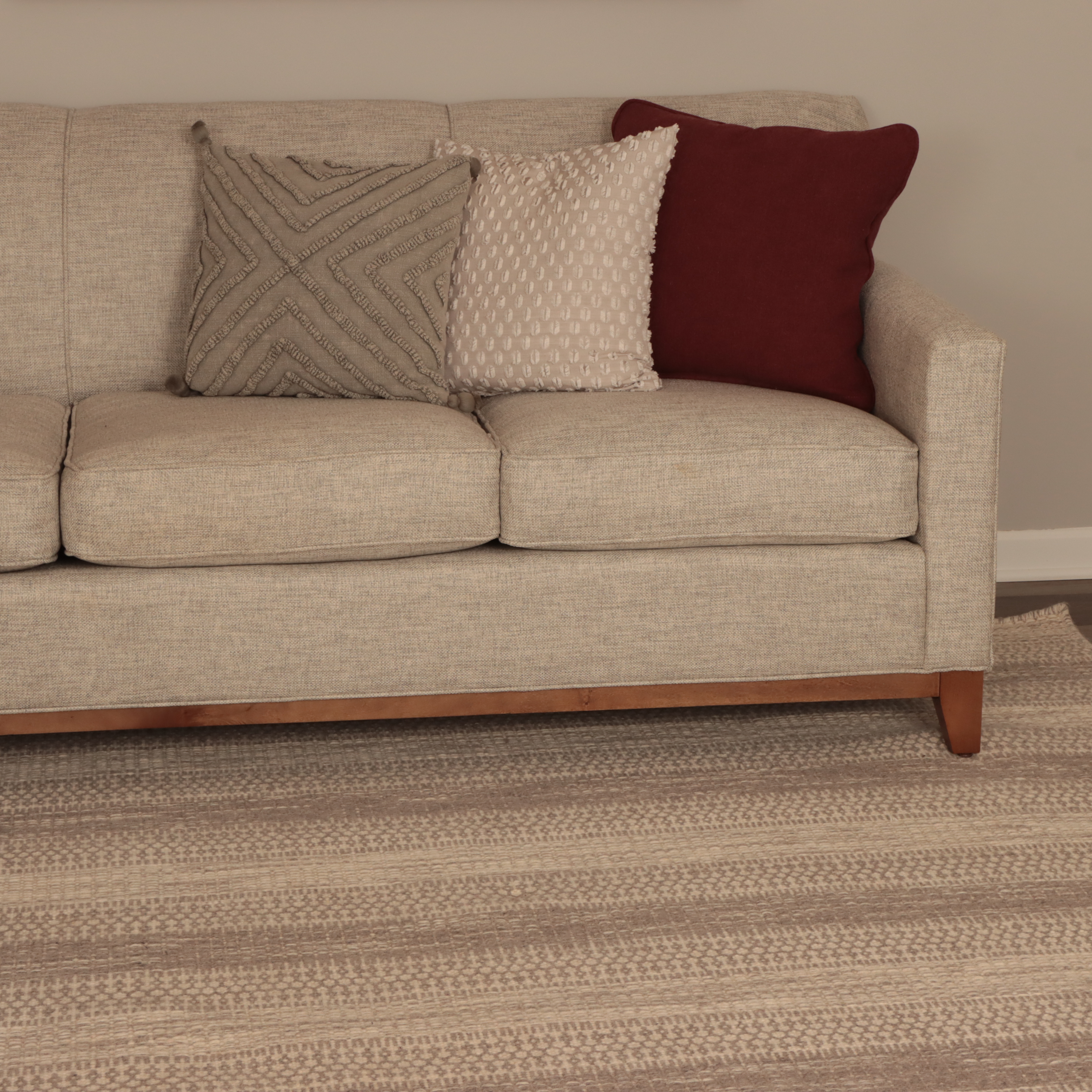 Rowe Furniture "Martin" Upholstered Sectional Sofa and Accent Pillows