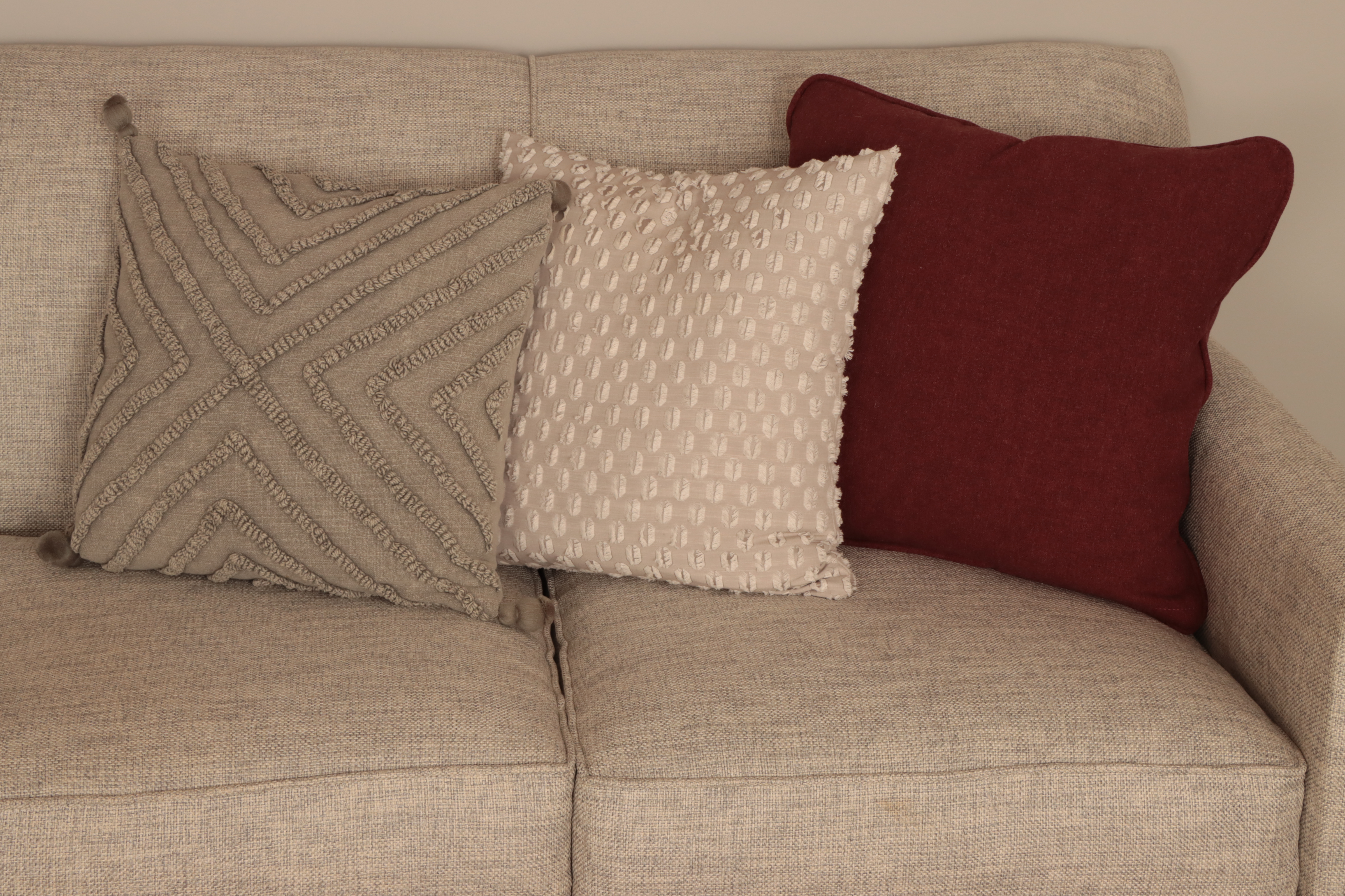 Rowe Furniture "Martin" Upholstered Sectional Sofa and Accent Pillows