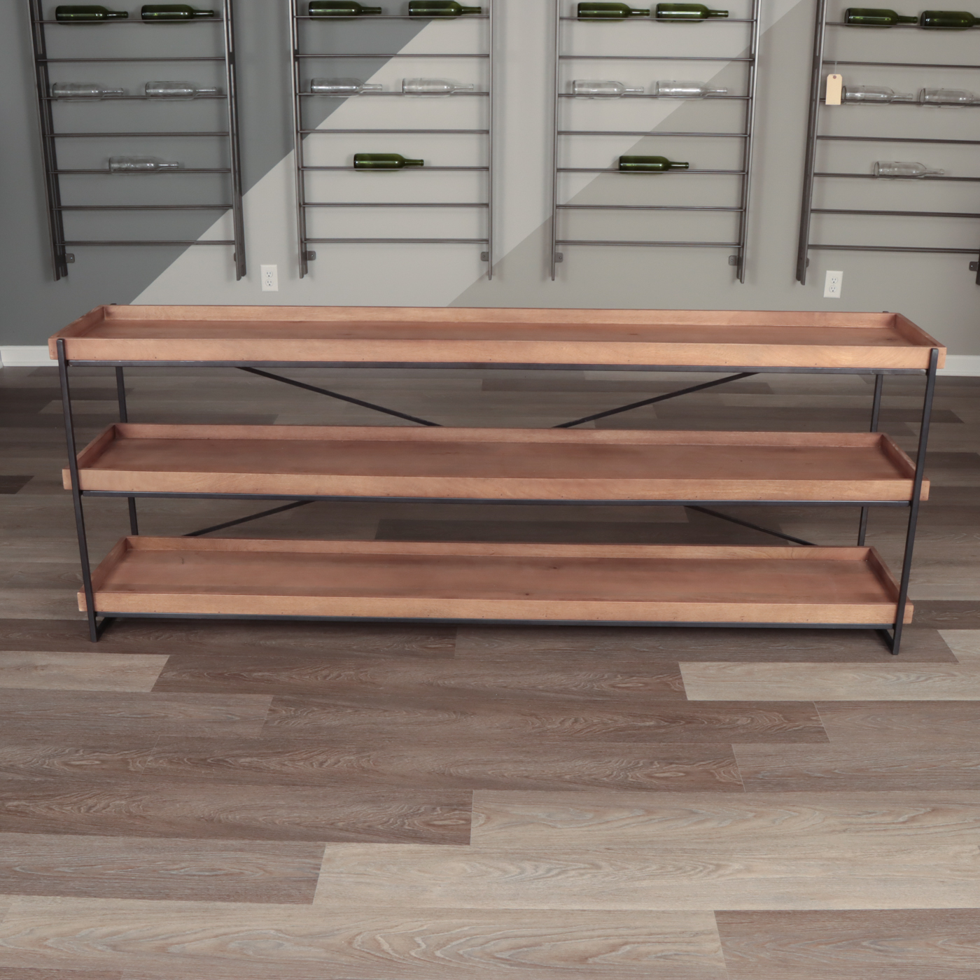 Mercana "Trey I" Wood Tray and Iron Console Table