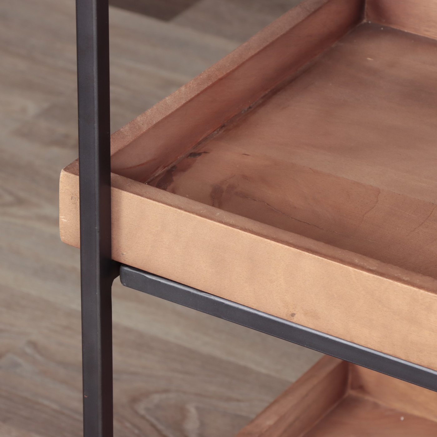 Mercana "Trey I" Wood Tray and Iron Console Table