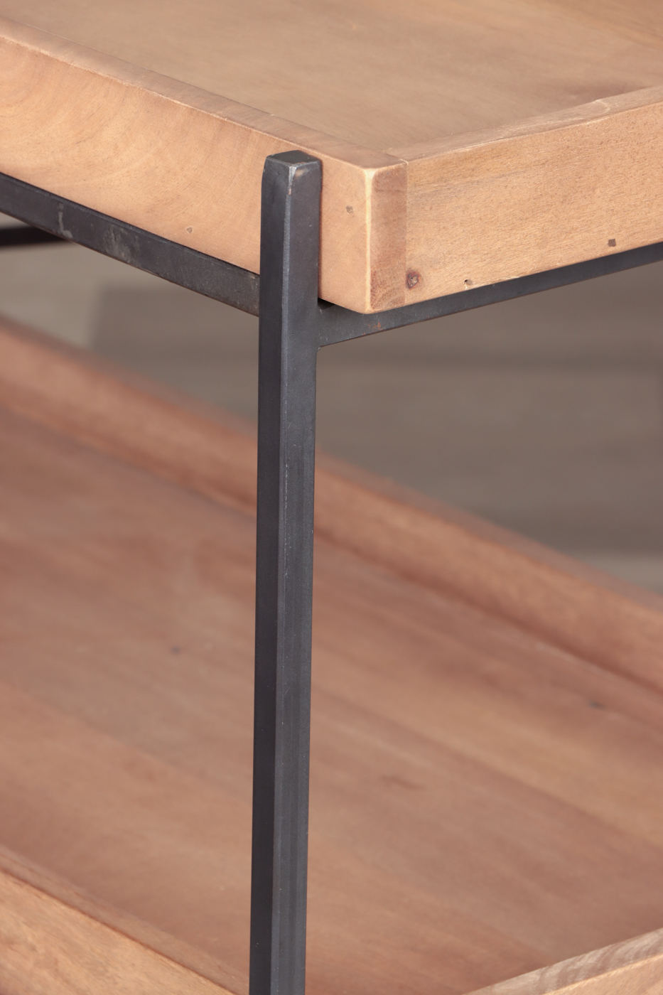 Mercana "Trey I" Wood Tray and Iron Console Table