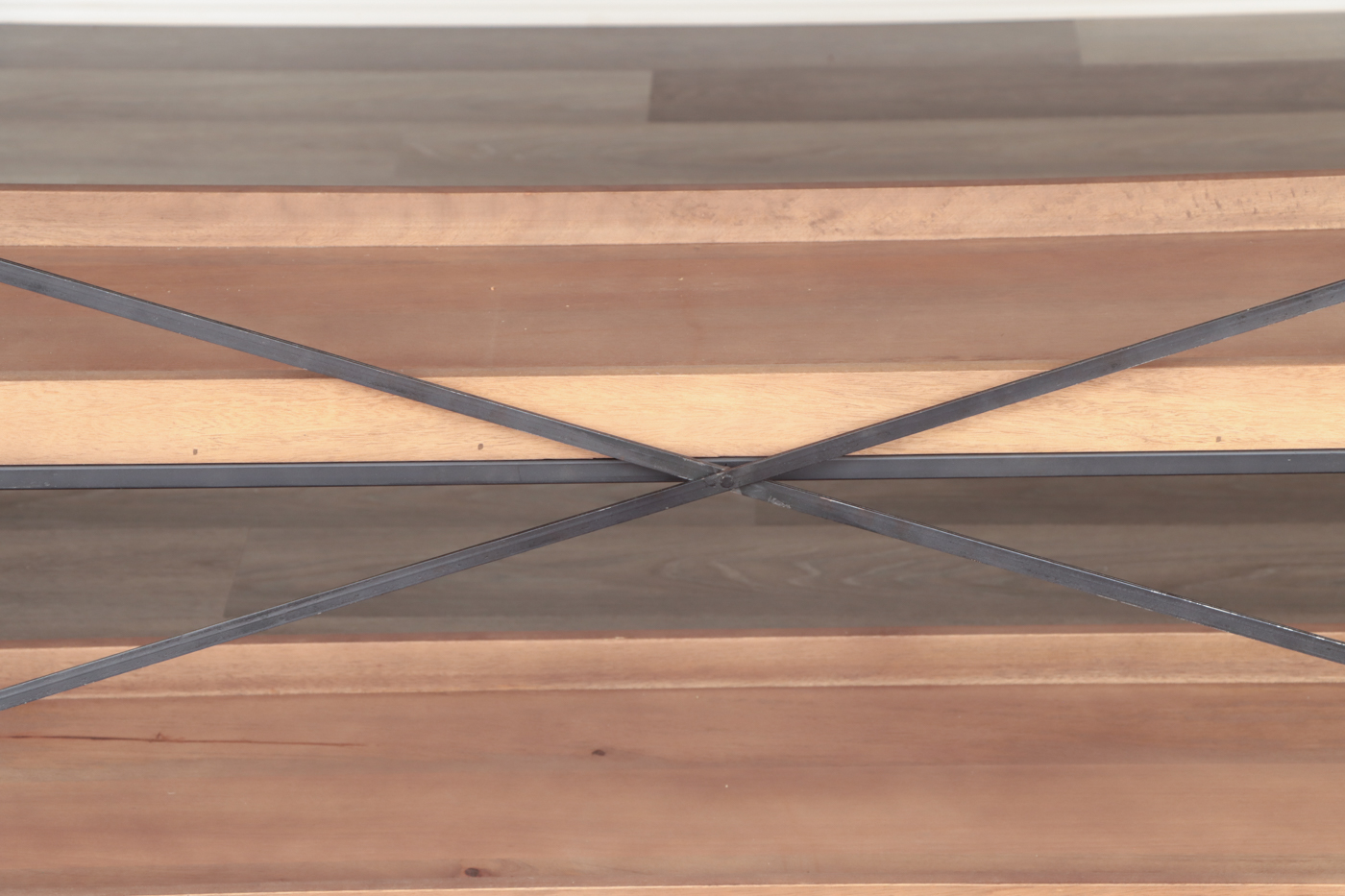 Mercana "Trey I" Wood Tray and Iron Console Table