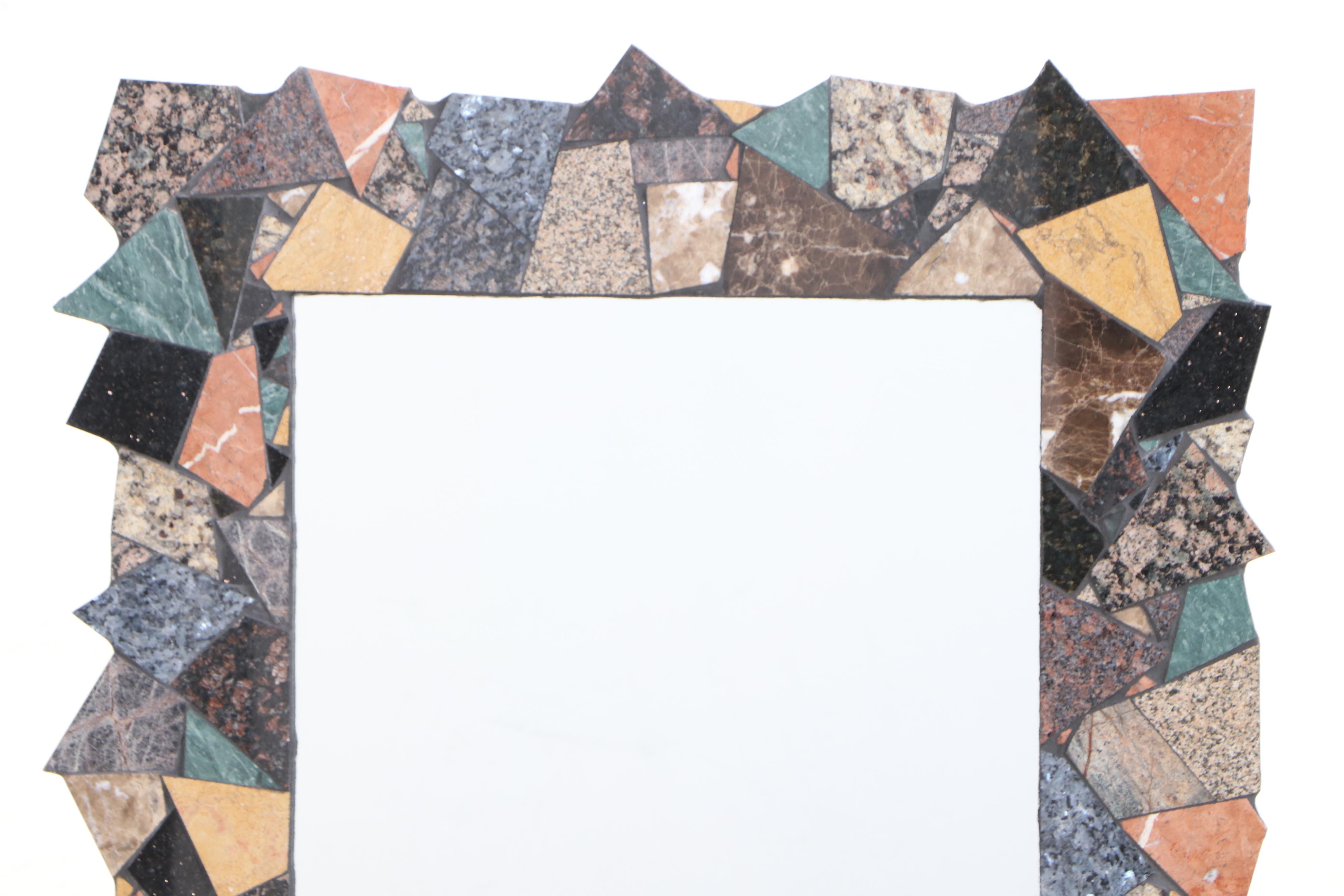 Hill and Nicole Brin for Hill Brin Tile Design Mosaic Stone Mirror, dated 2002