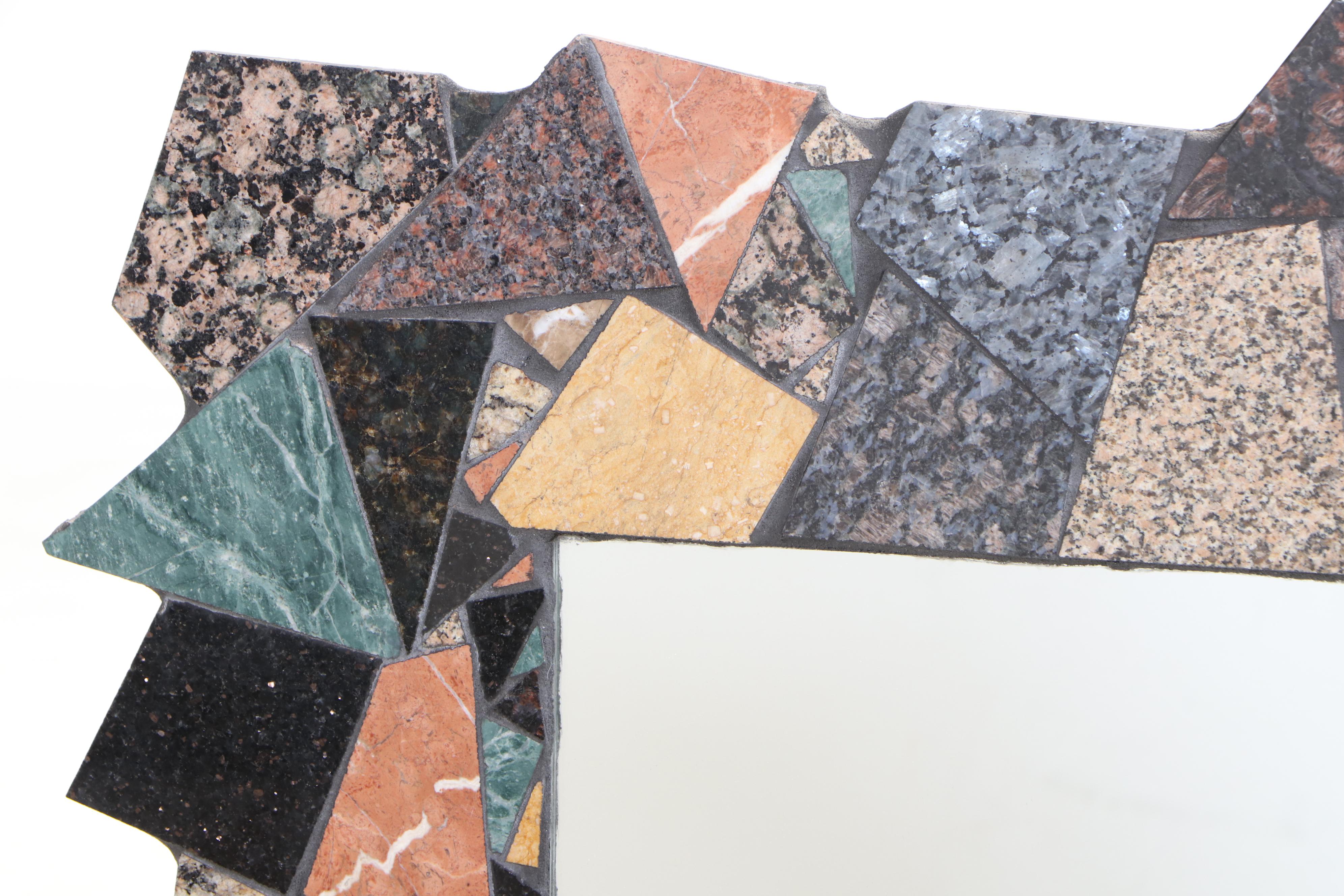 Hill and Nicole Brin for Hill Brin Tile Design Mosaic Stone Mirror, dated 2002