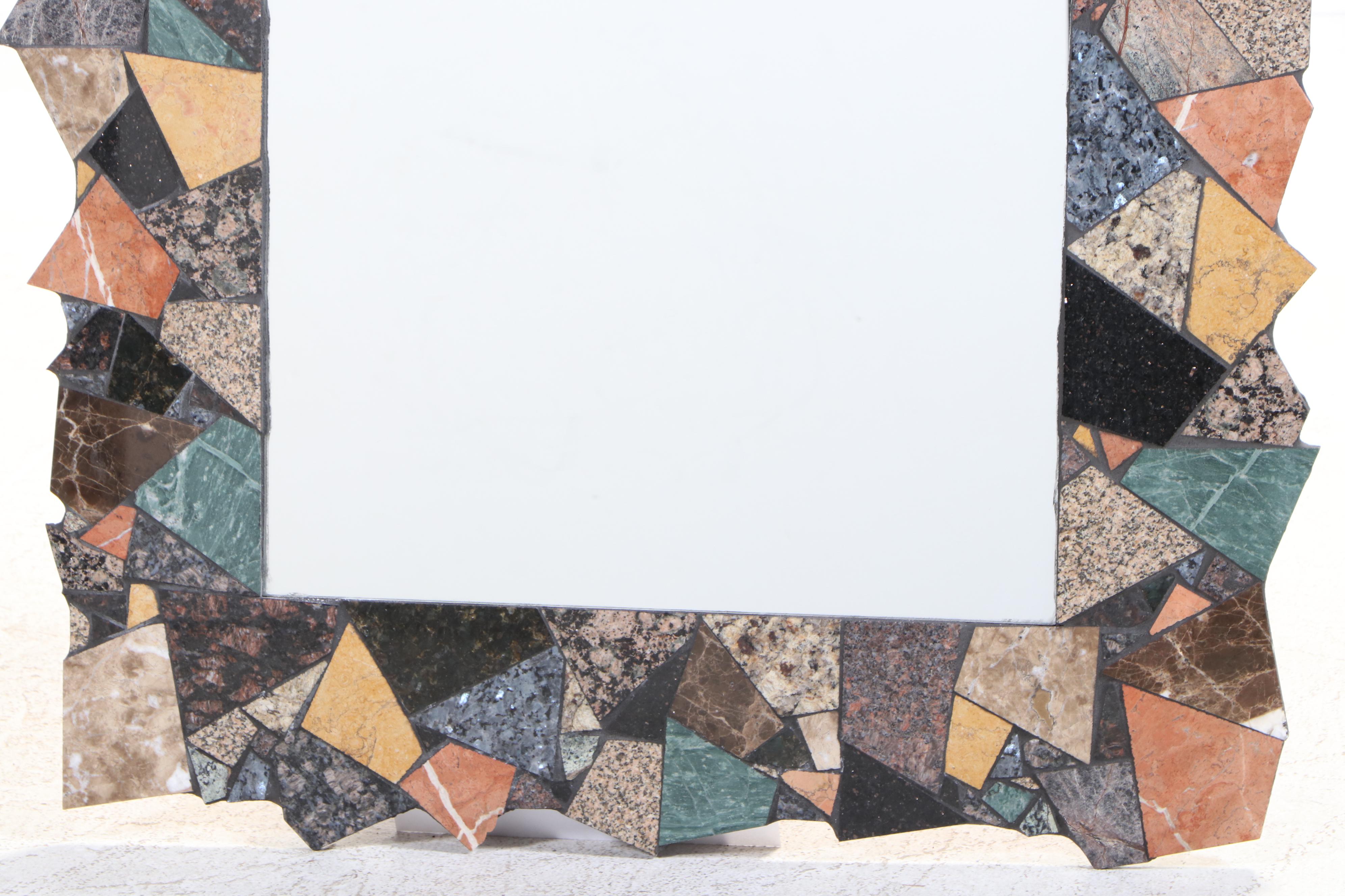 Hill and Nicole Brin for Hill Brin Tile Design Mosaic Stone Mirror, dated 2002