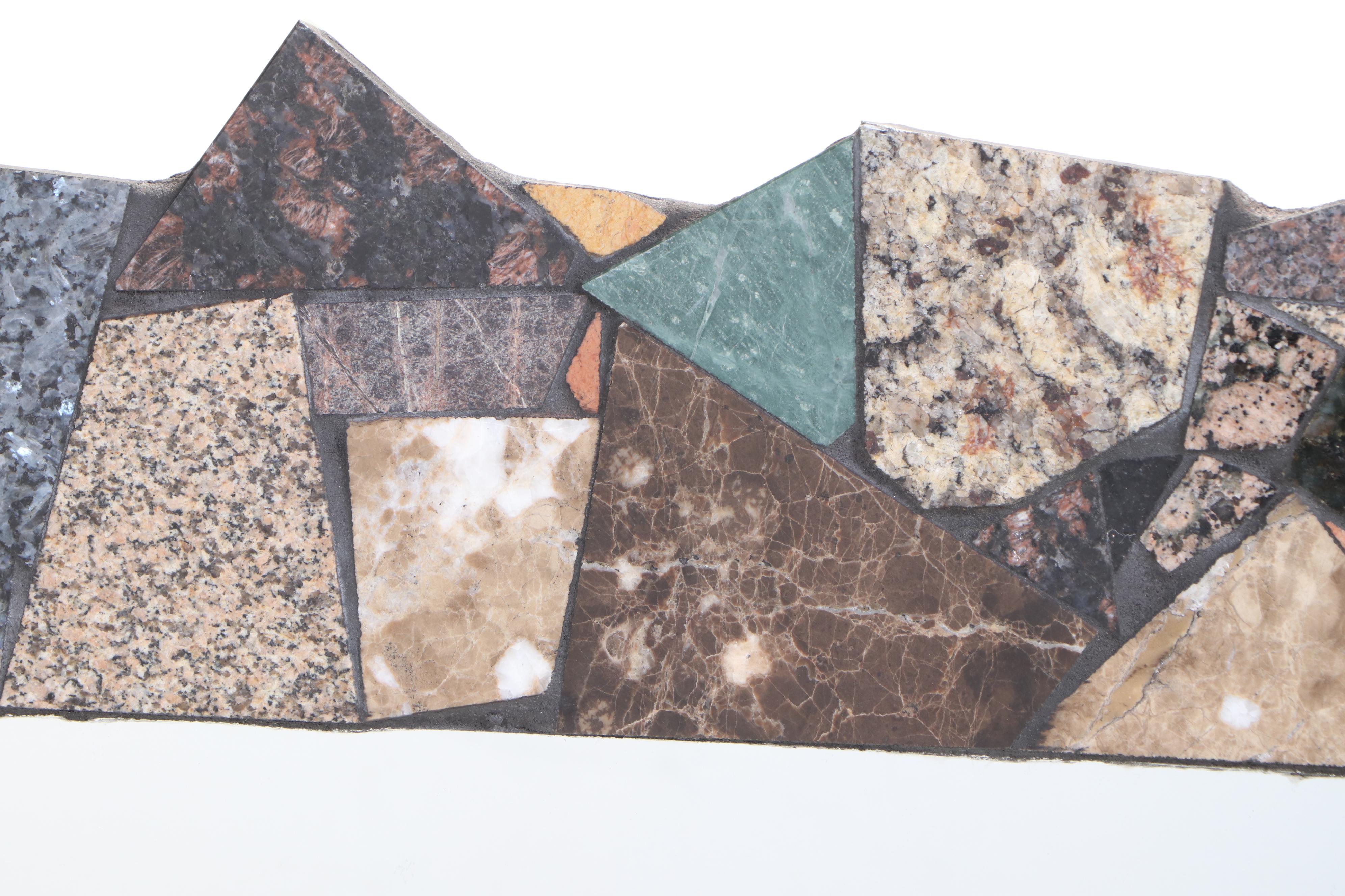 Hill and Nicole Brin for Hill Brin Tile Design Mosaic Stone Mirror, dated 2002