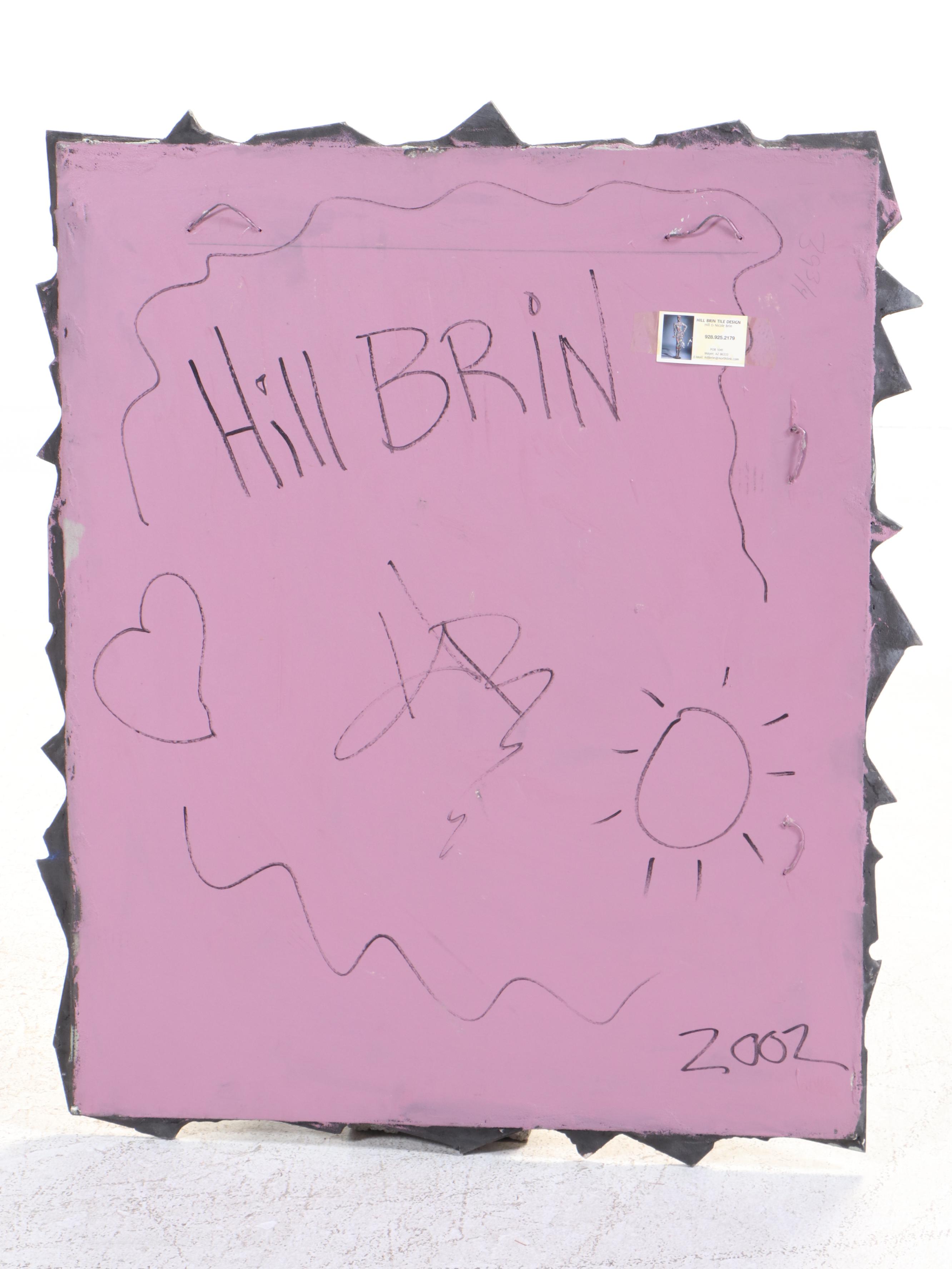 Hill and Nicole Brin for Hill Brin Tile Design Mosaic Stone Mirror, dated 2002