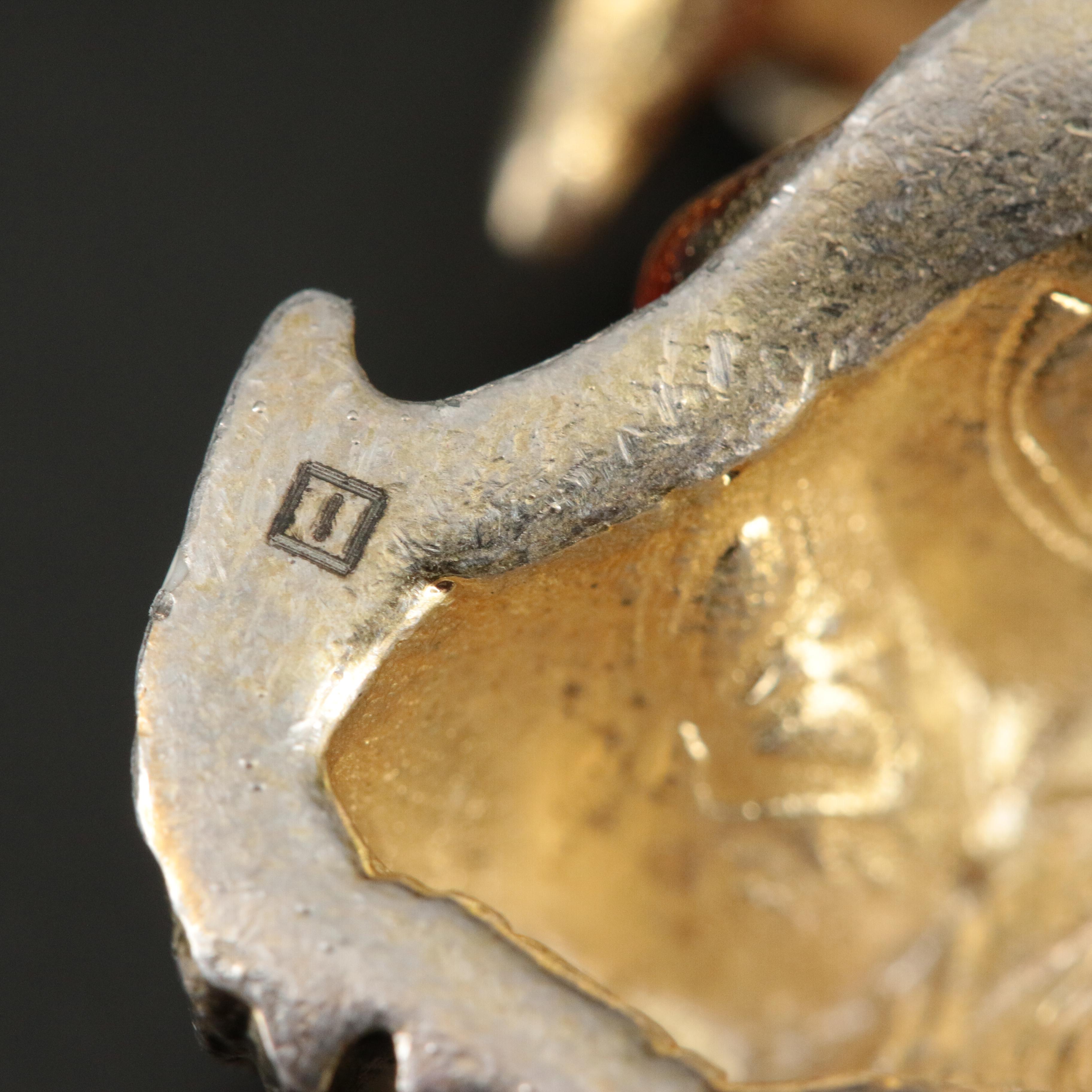 Gucci Rajah Tiger Head Brooch with Glass Crystal and Enamel