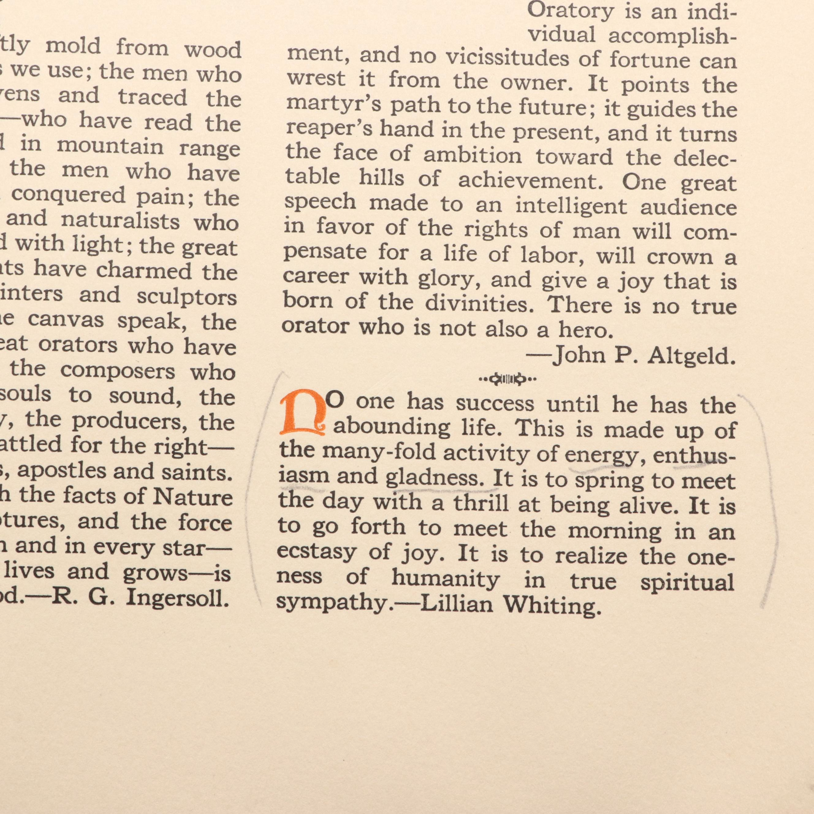 The Roycrofters "Elbert Hubbard's Scrap Book," 1923