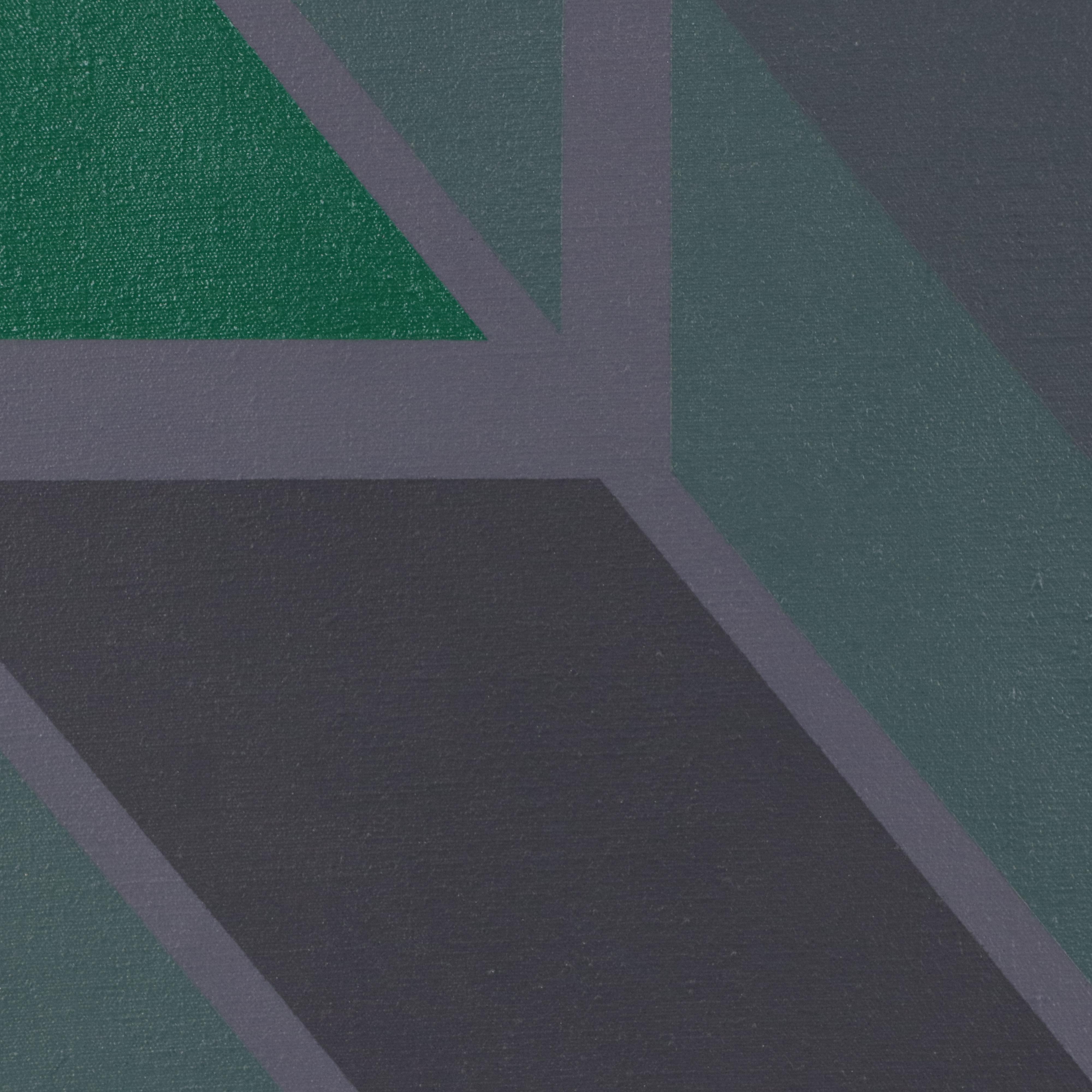 Walter Stomps Geometric Color Field Acrylic Painting, Late 20th Century