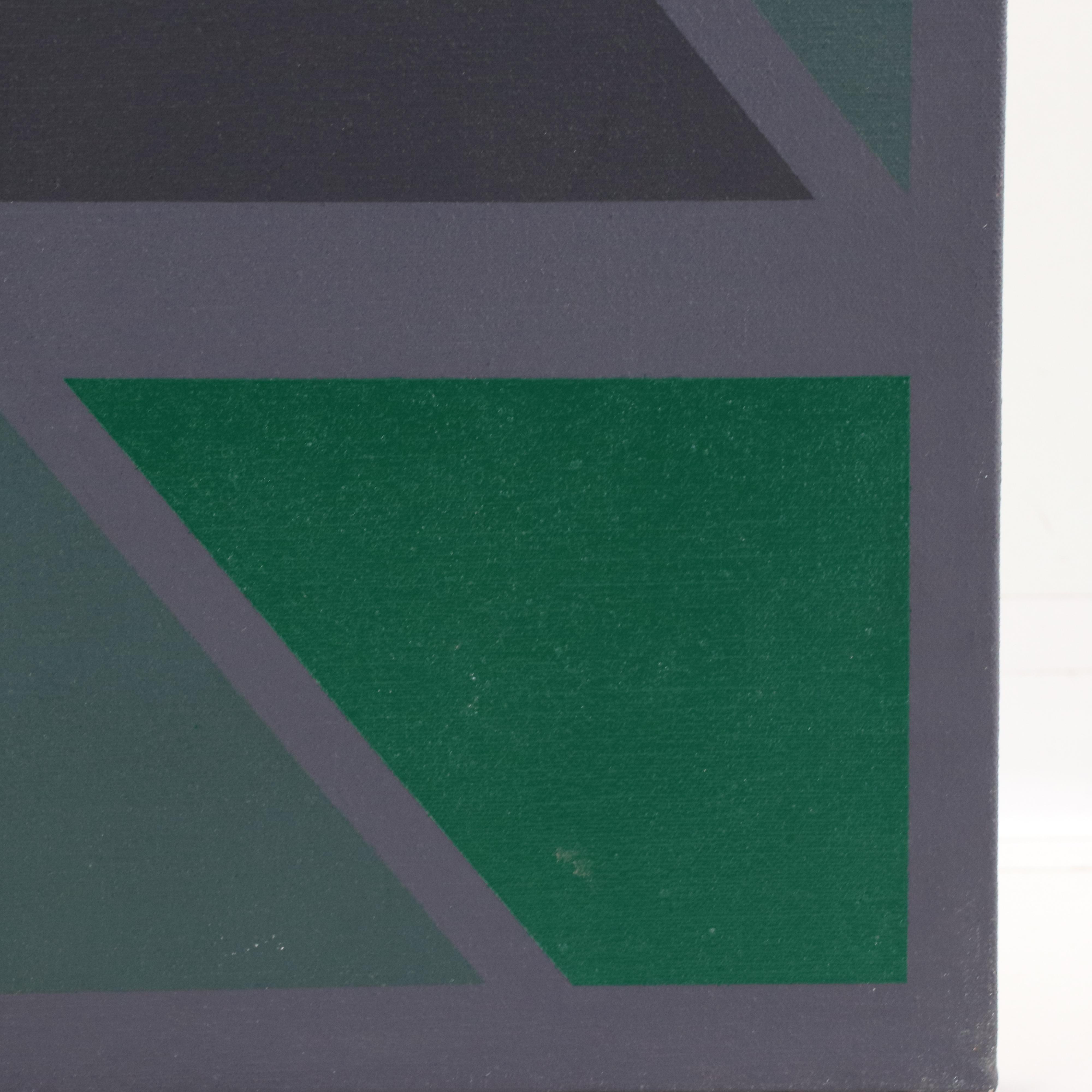 Walter Stomps Geometric Color Field Acrylic Painting, Late 20th Century