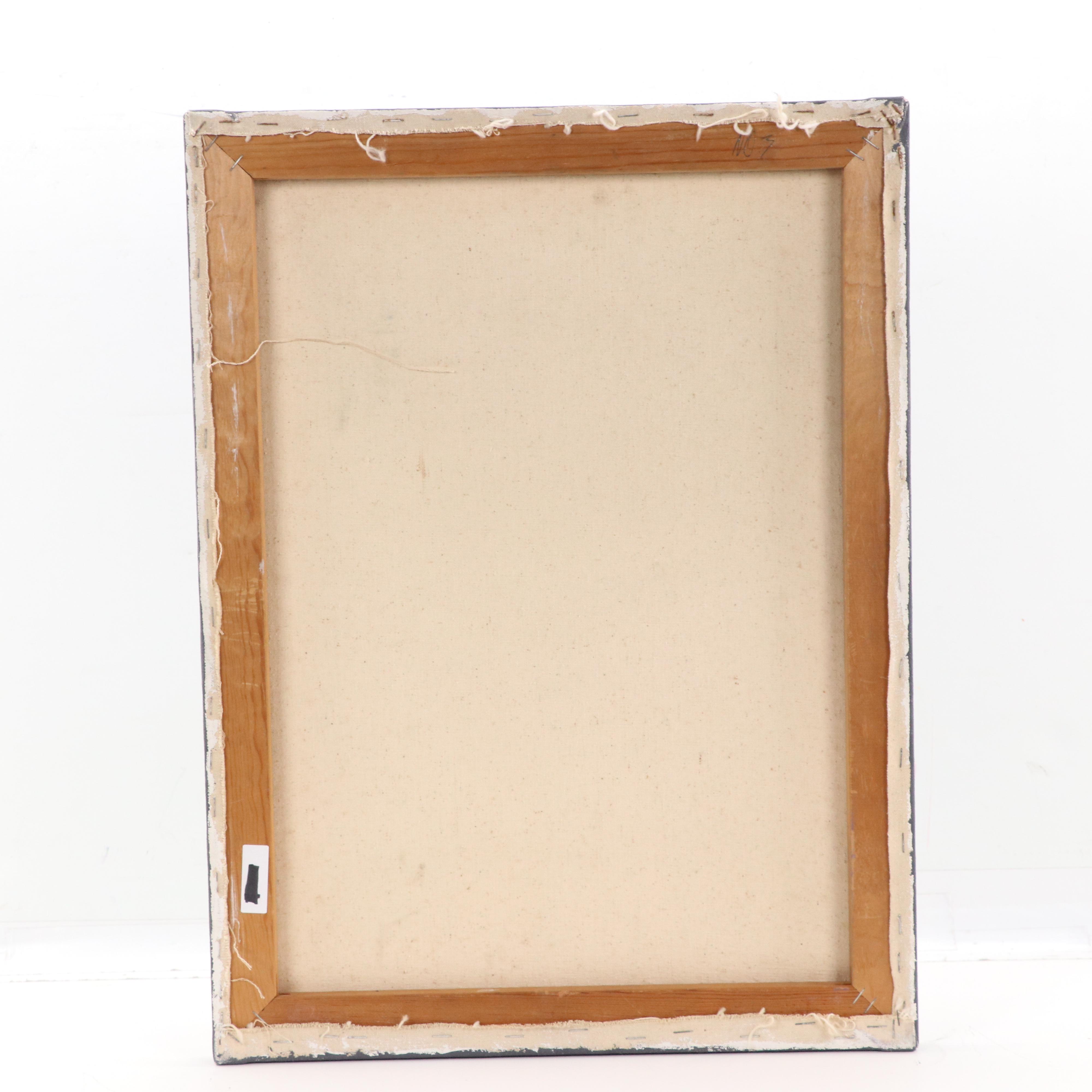 Walter Stomps Geometric Color Field Acrylic Painting, Late 20th Century