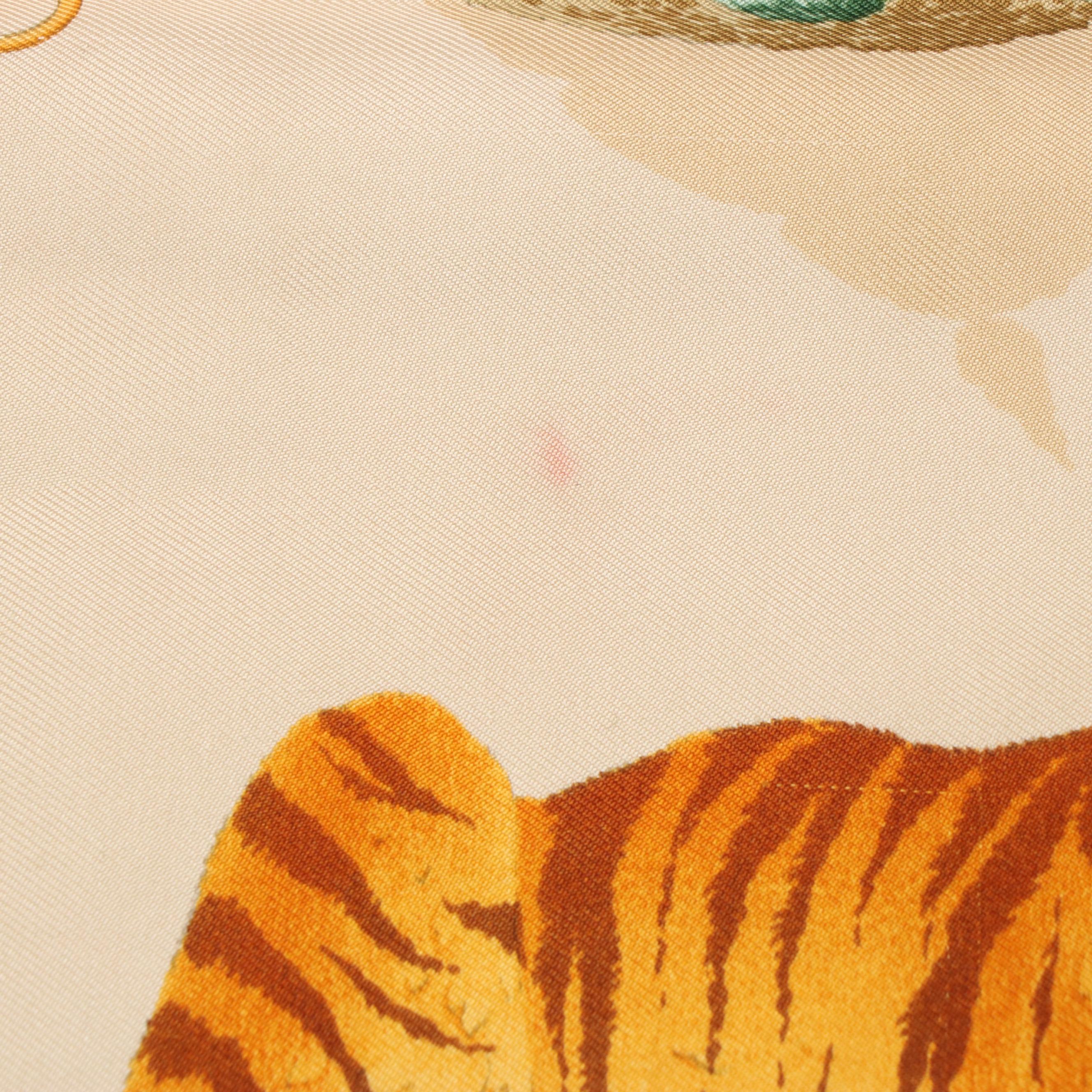 Salvatore Ferragamo Tigers and Leopards Animal Print Silk Scarf