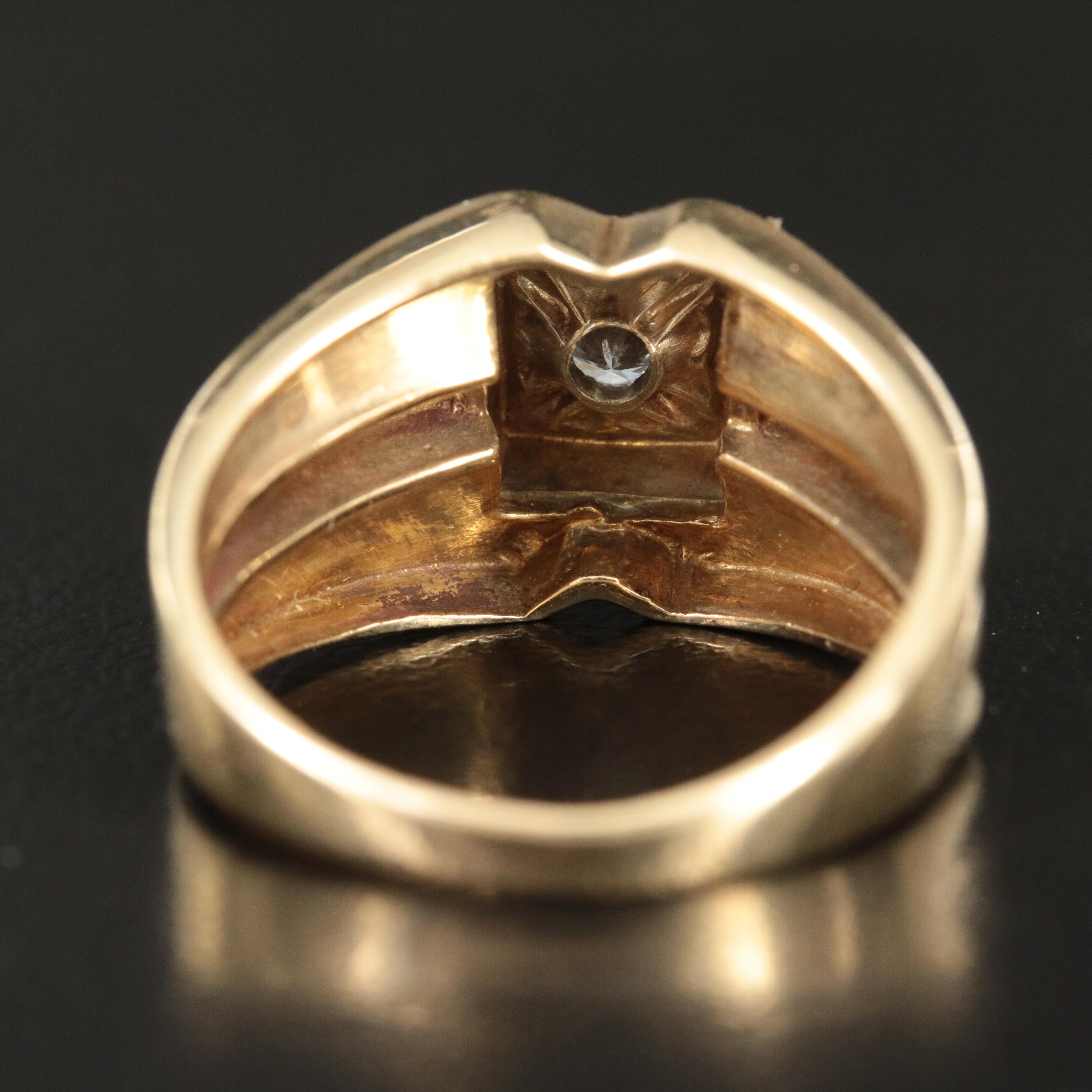 14K 0.17 CT Diamond Solitaire Ring