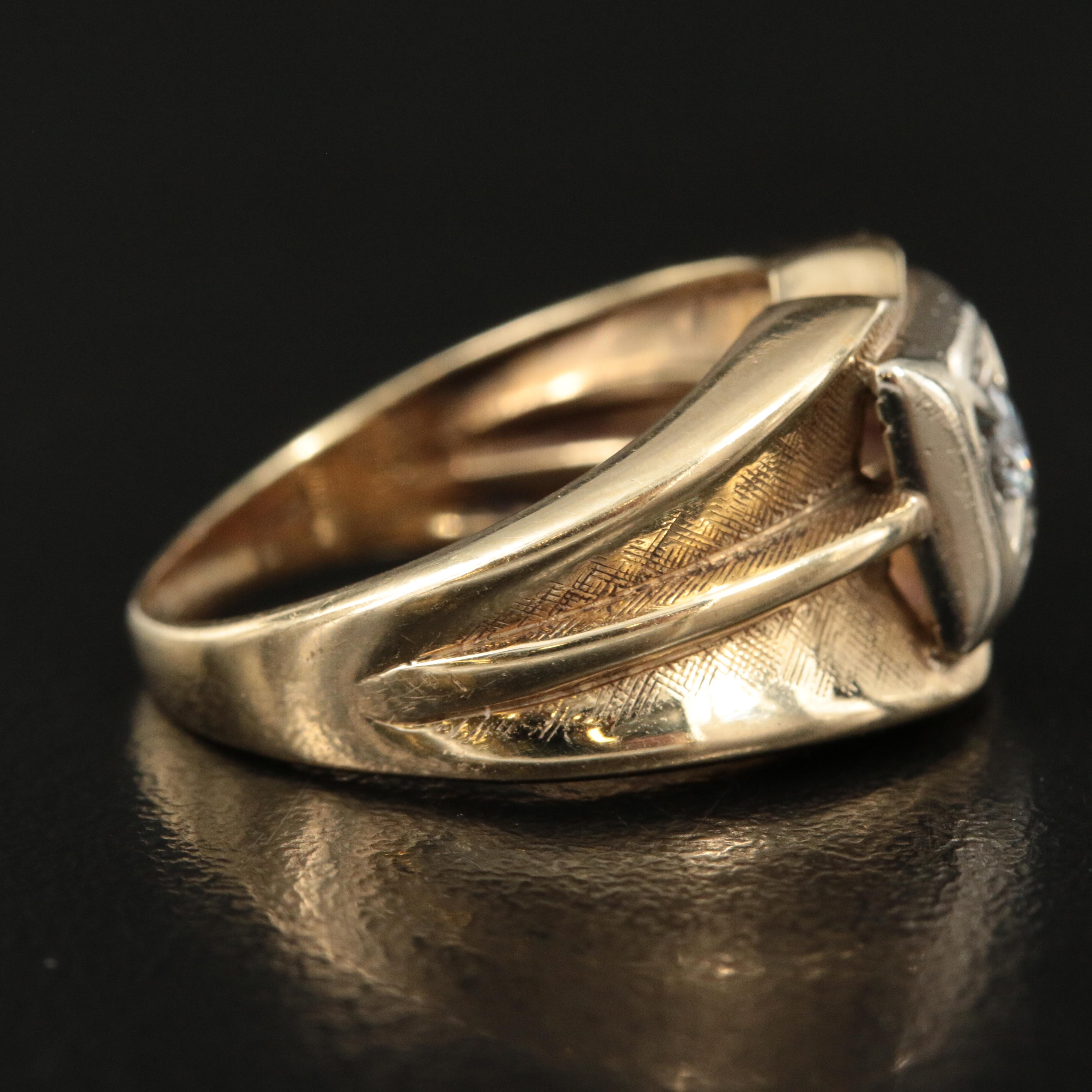 14K 0.17 CT Diamond Solitaire Ring