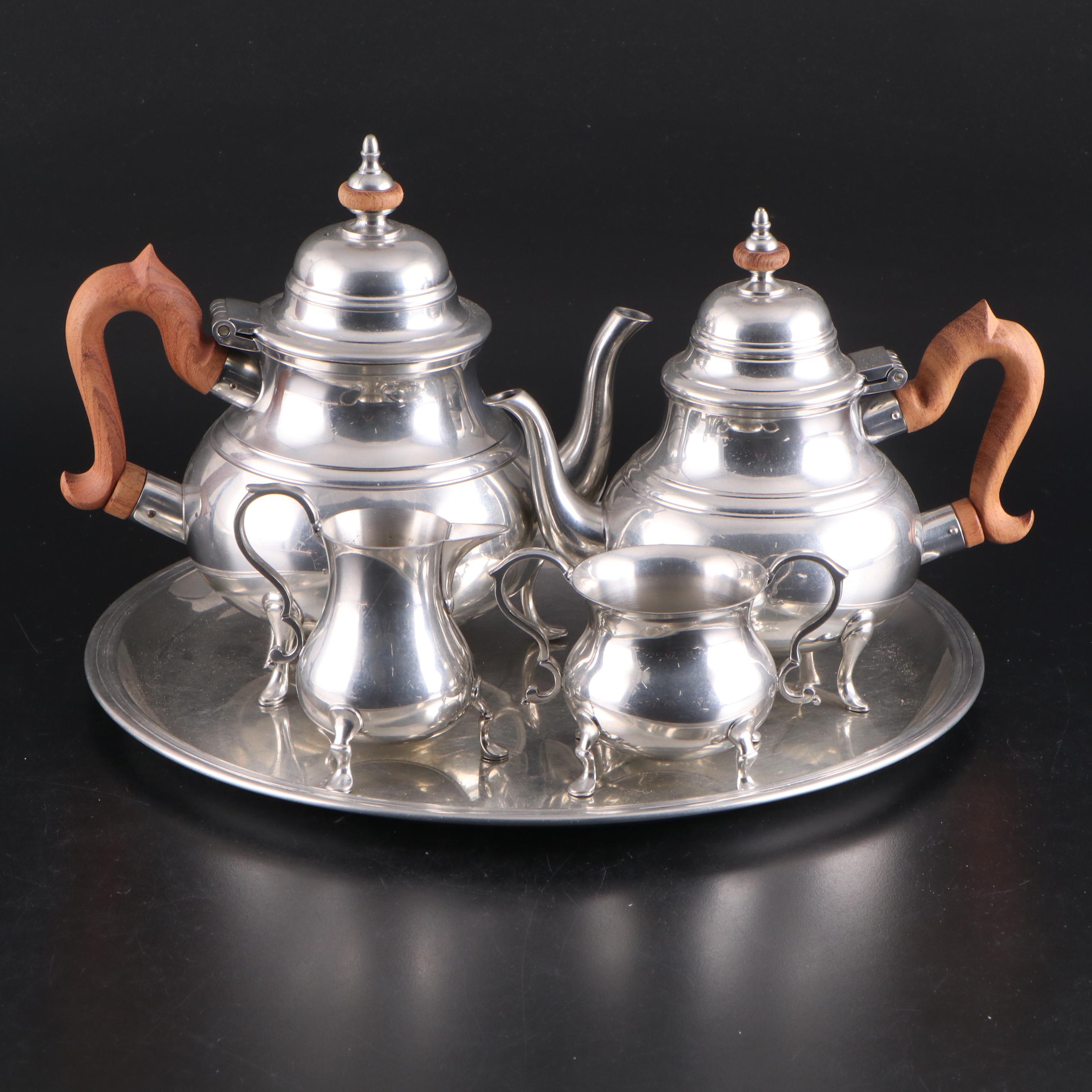 Stieff "Williamsburg" Pewter Tea Set