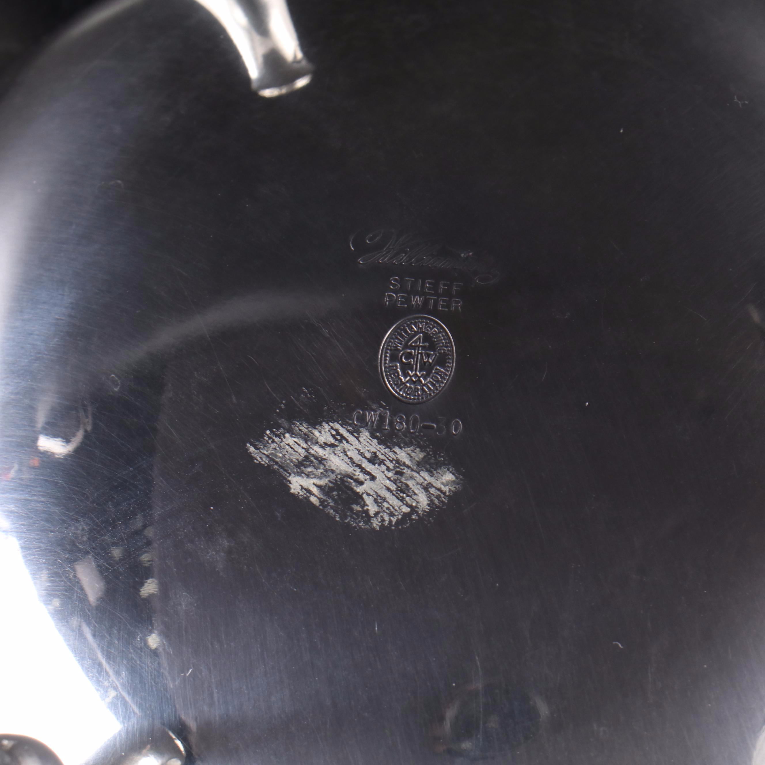 Stieff "Williamsburg" Pewter Tea Set