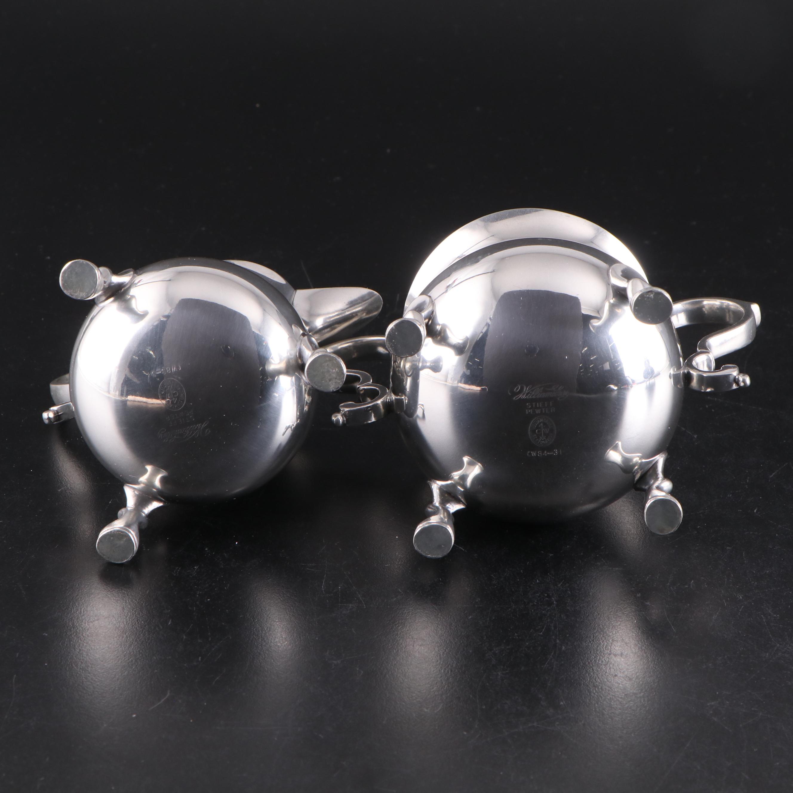 Stieff "Williamsburg" Pewter Tea Set