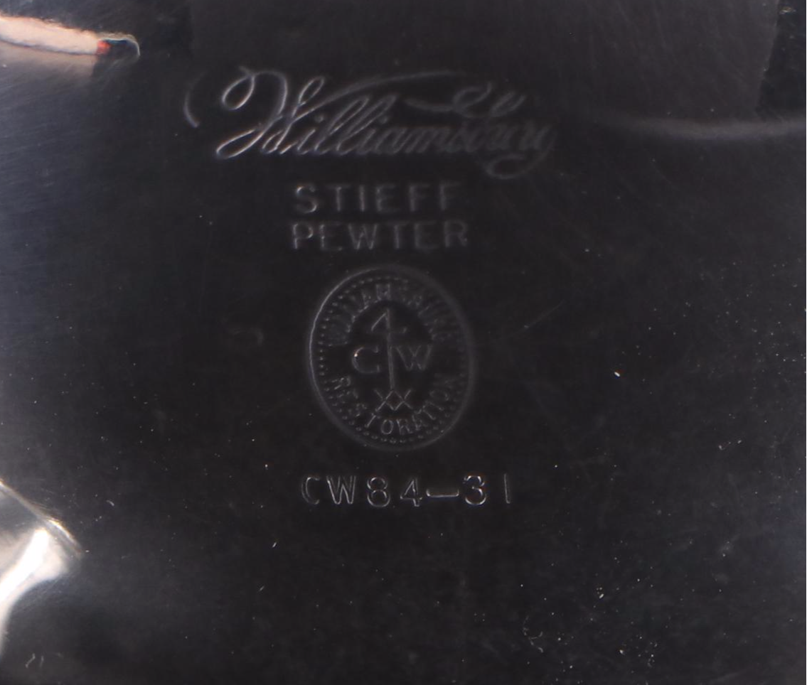 Stieff "Williamsburg" Pewter Tea Set