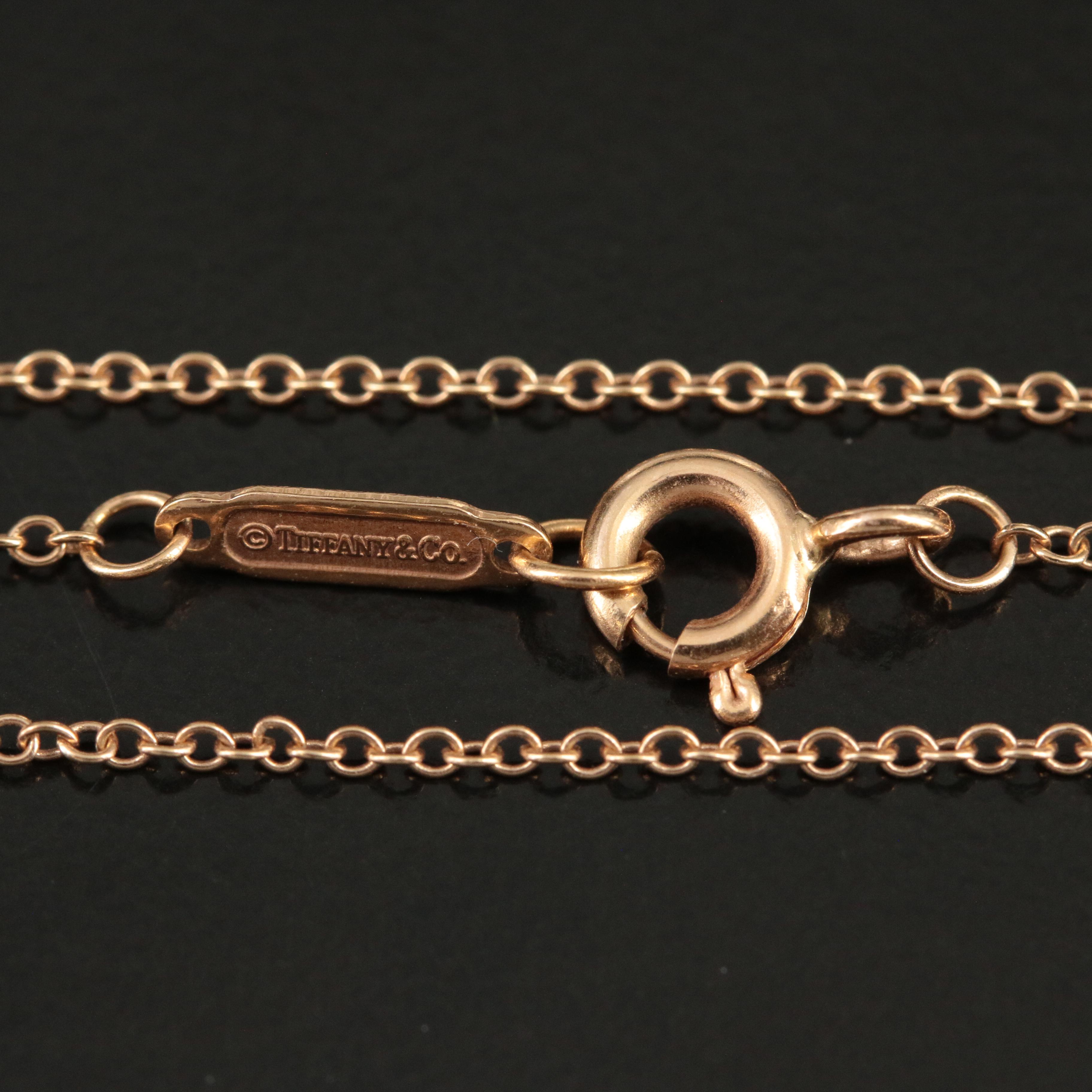 Tiffany & Co. 18K Rose Gold Heart Key Necklace