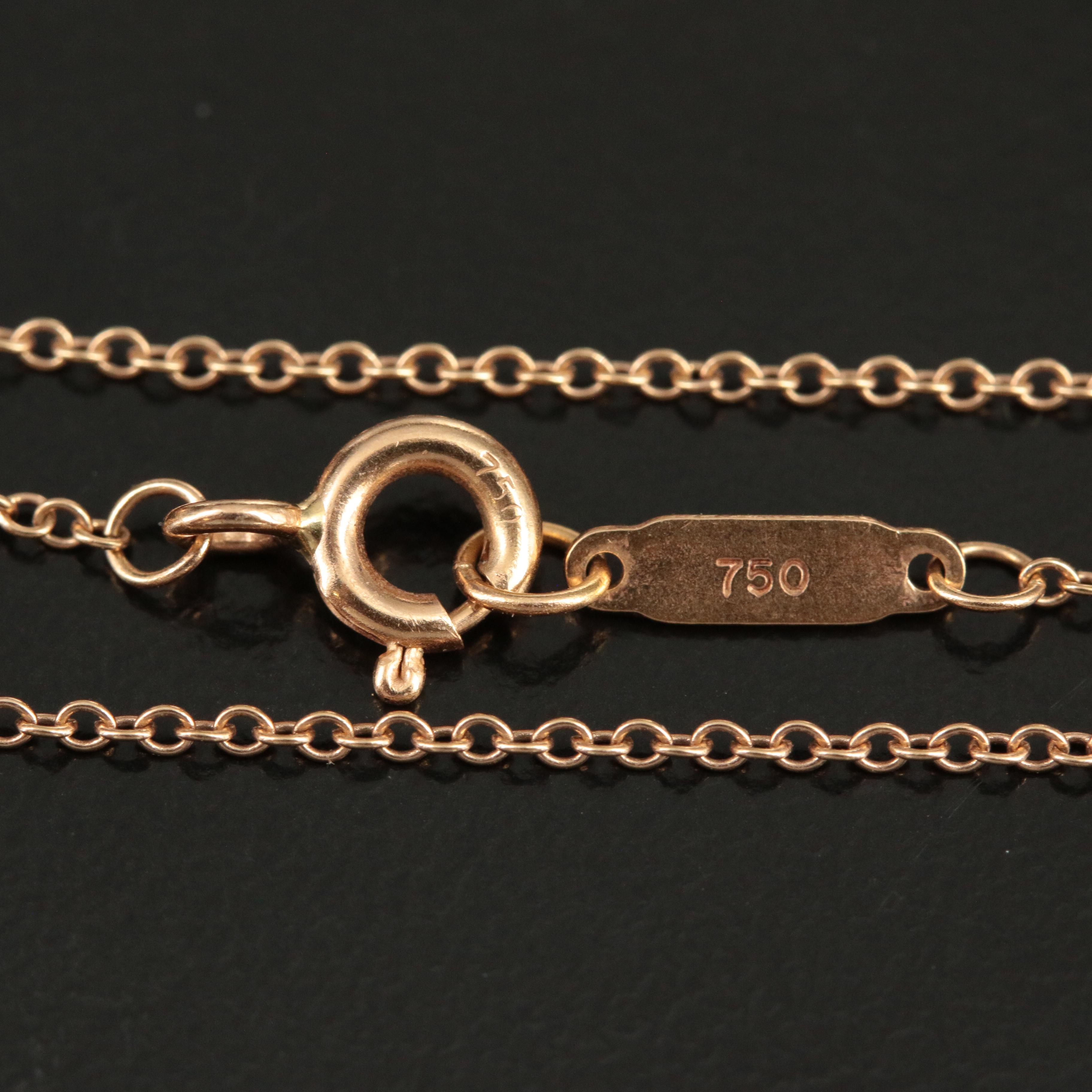 Tiffany & Co. 18K Rose Gold Heart Key Necklace
