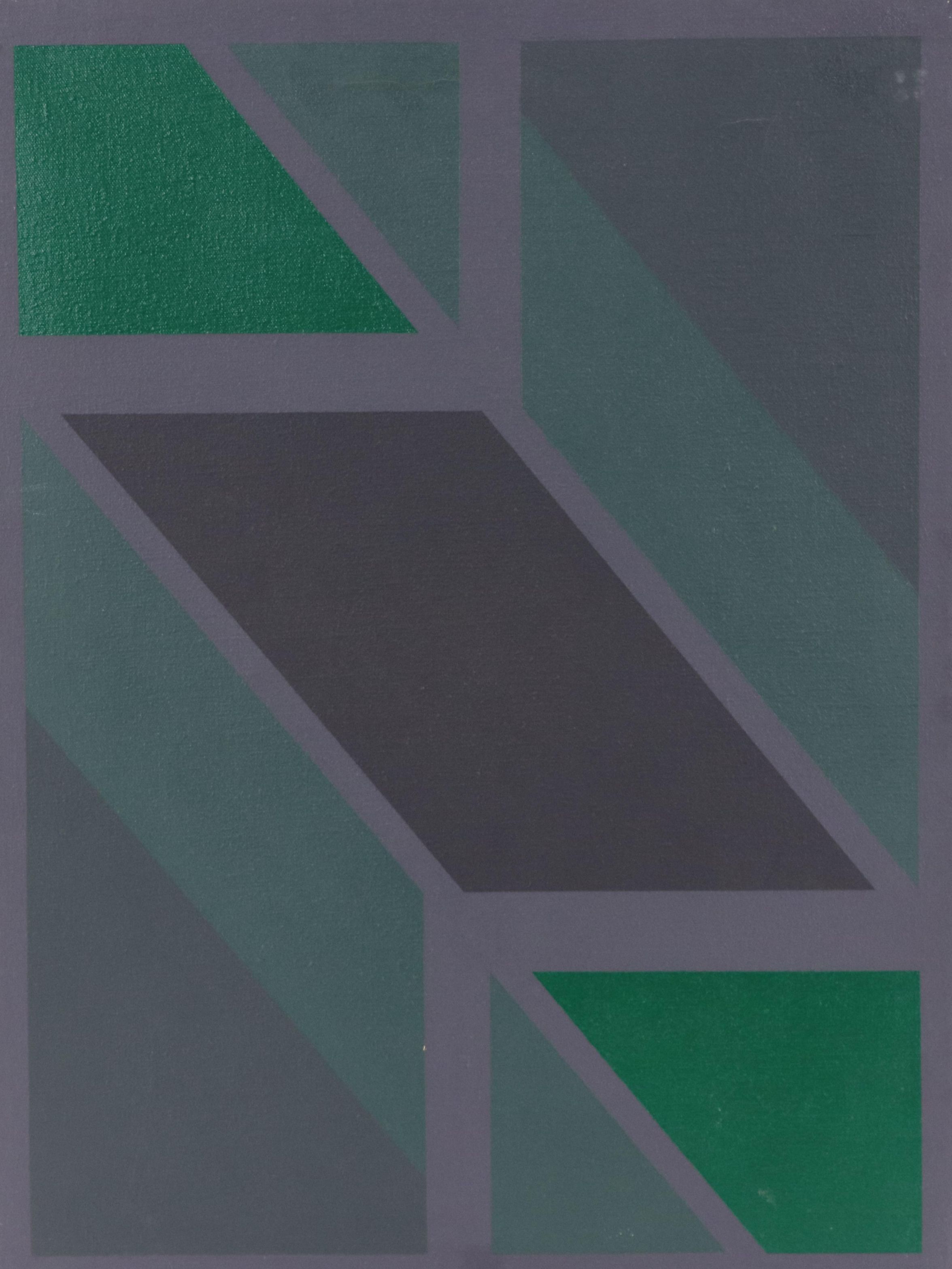 Walter Stomps Geometric Color Field Acrylic Painting, Late 20th Century