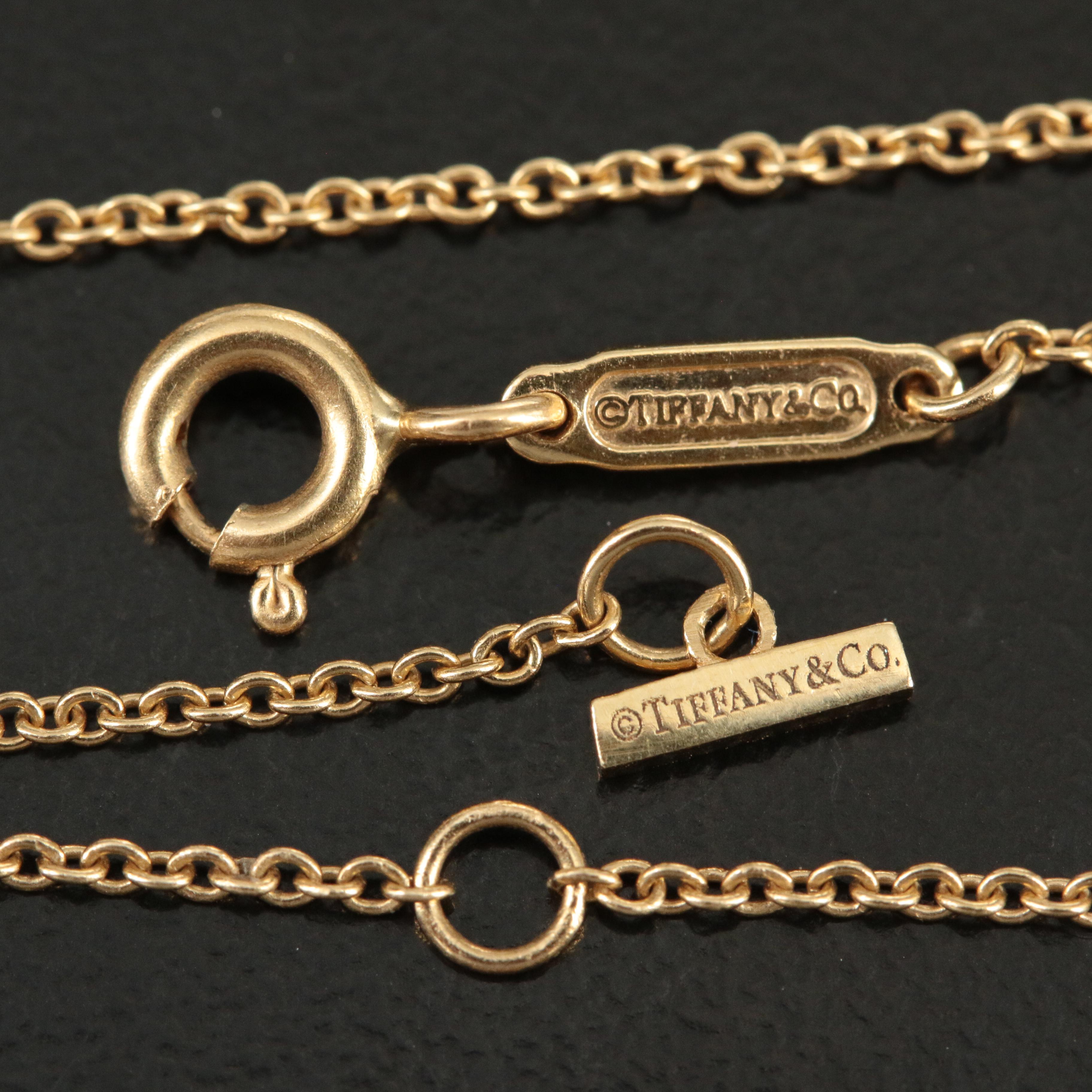 Tiffany & Co. 18K "T Smile Pendant" Necklace