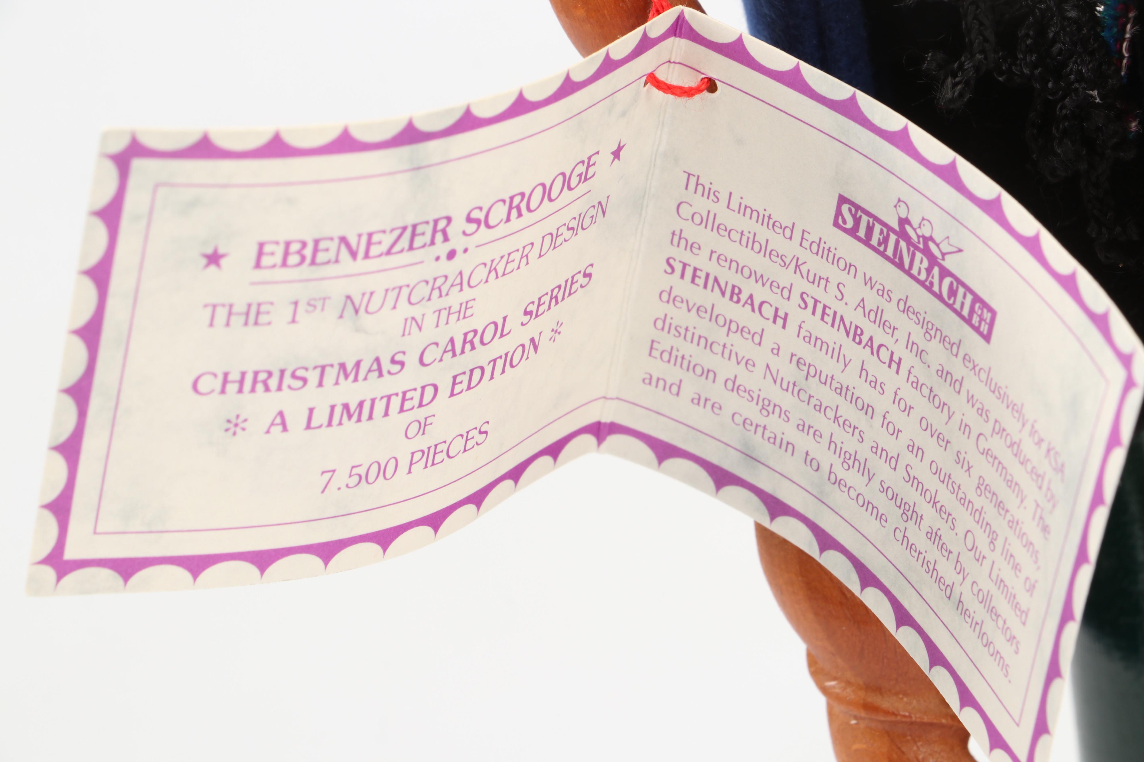 Steinbach Ltd. Edition "Ebenezer Scrooge" and "Charles Dickens" Nutcrackers