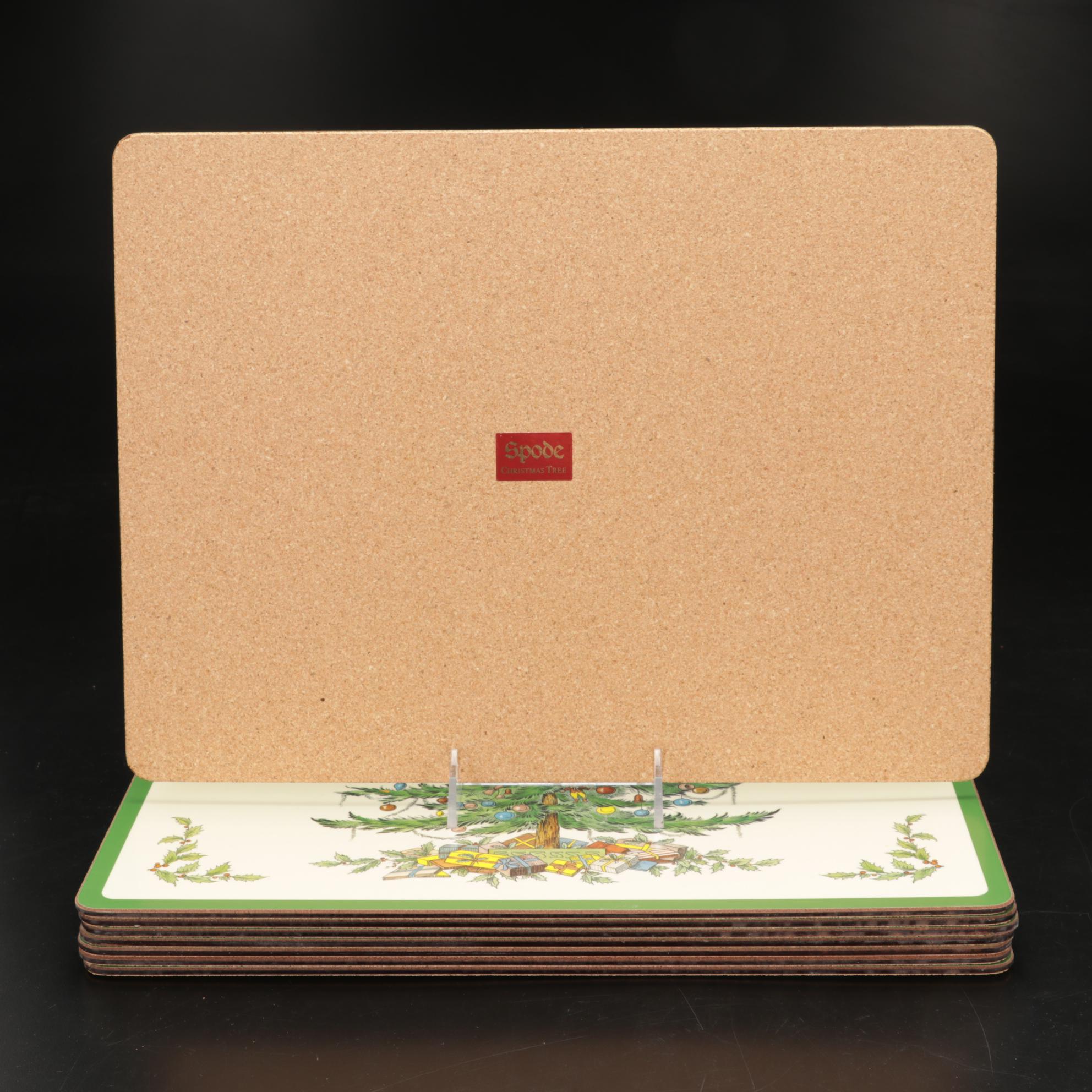 Spode "Christmas Tree" Placemats, Libbey "Holly & Ribbon" Water Goblets & More