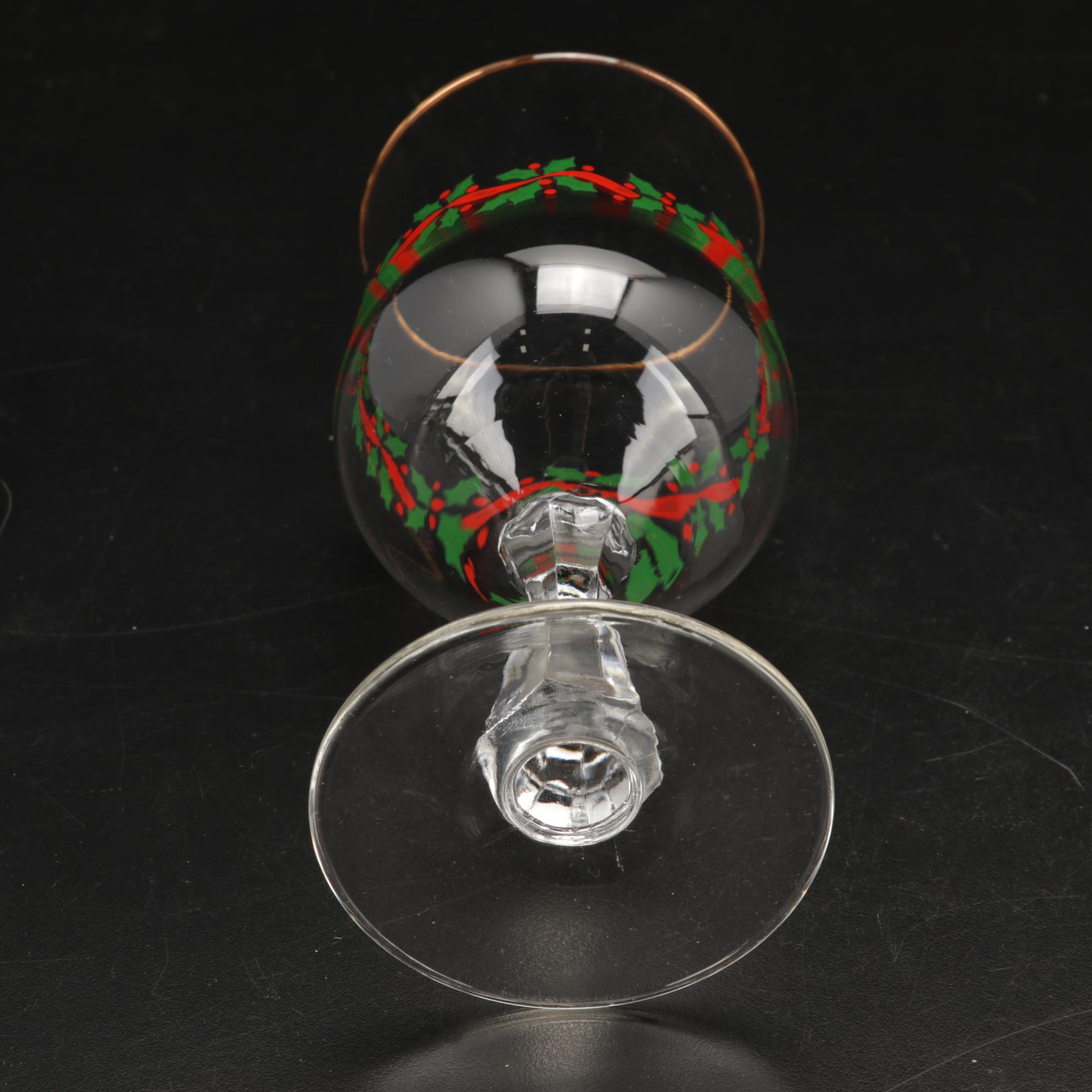 Spode "Christmas Tree" Placemats, Libbey "Holly & Ribbon" Water Goblets & More