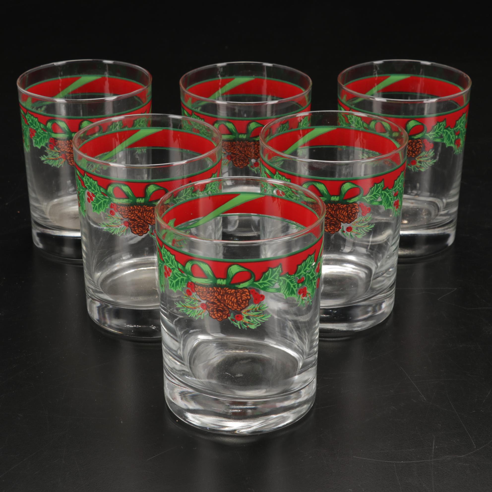 Spode "Christmas Tree" Placemats, Libbey "Holly & Ribbon" Water Goblets & More