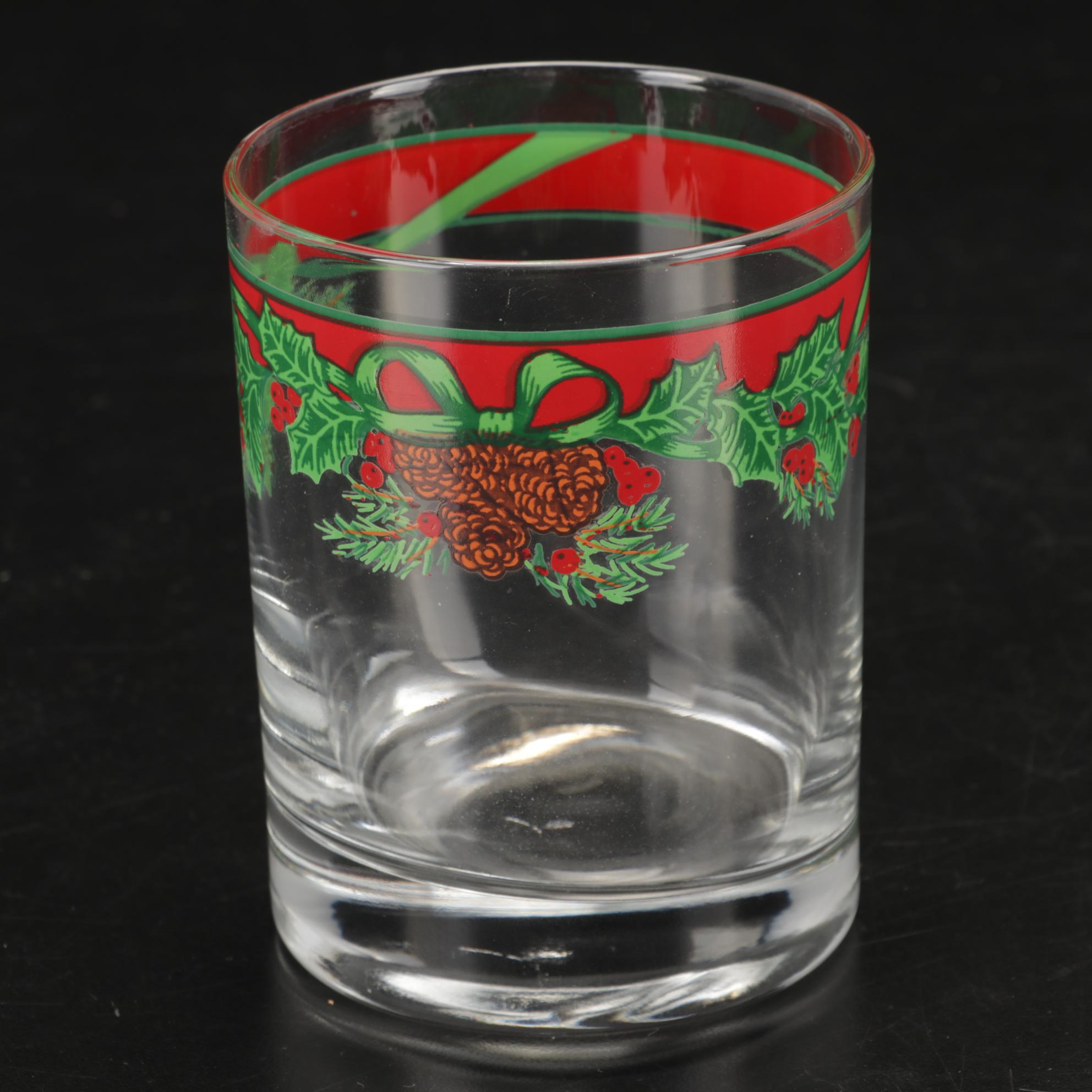 Spode "Christmas Tree" Placemats, Libbey "Holly & Ribbon" Water Goblets & More