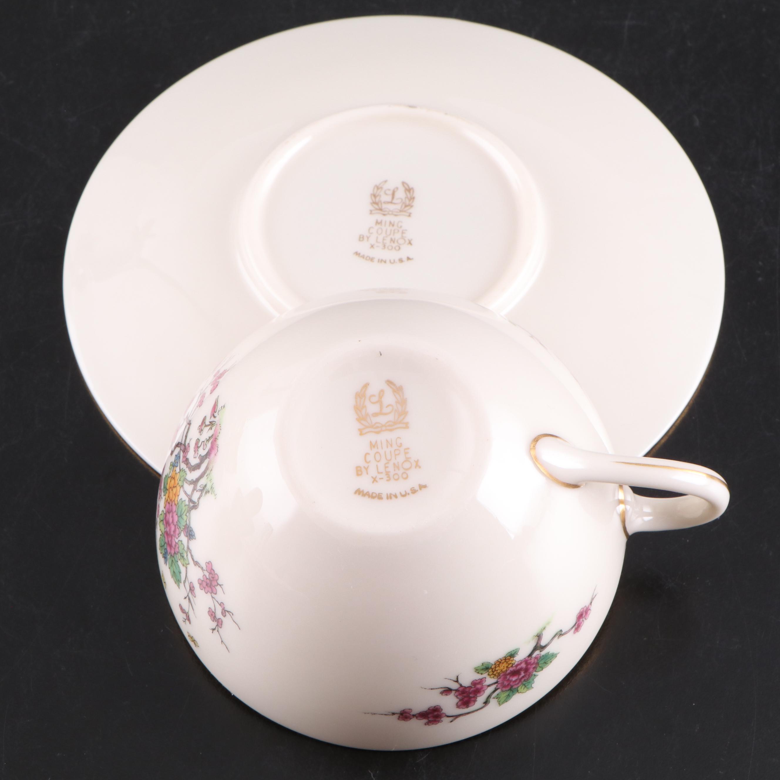 Lenox "Ming Coupe" Bone China Dinnerware and Serveware, Mid-20th Century