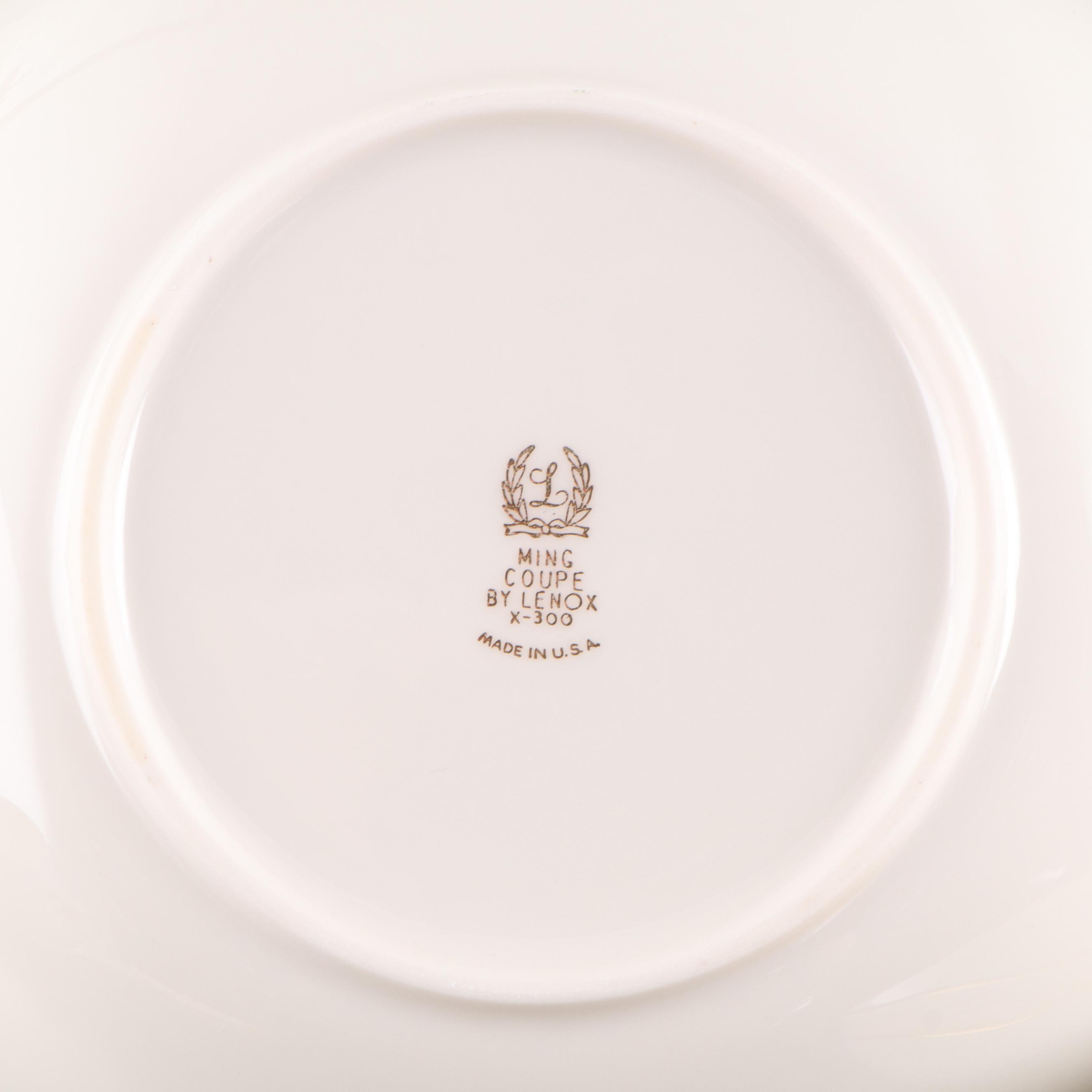 Lenox "Ming Coupe" Bone China Dinnerware and Serveware, Mid-20th Century
