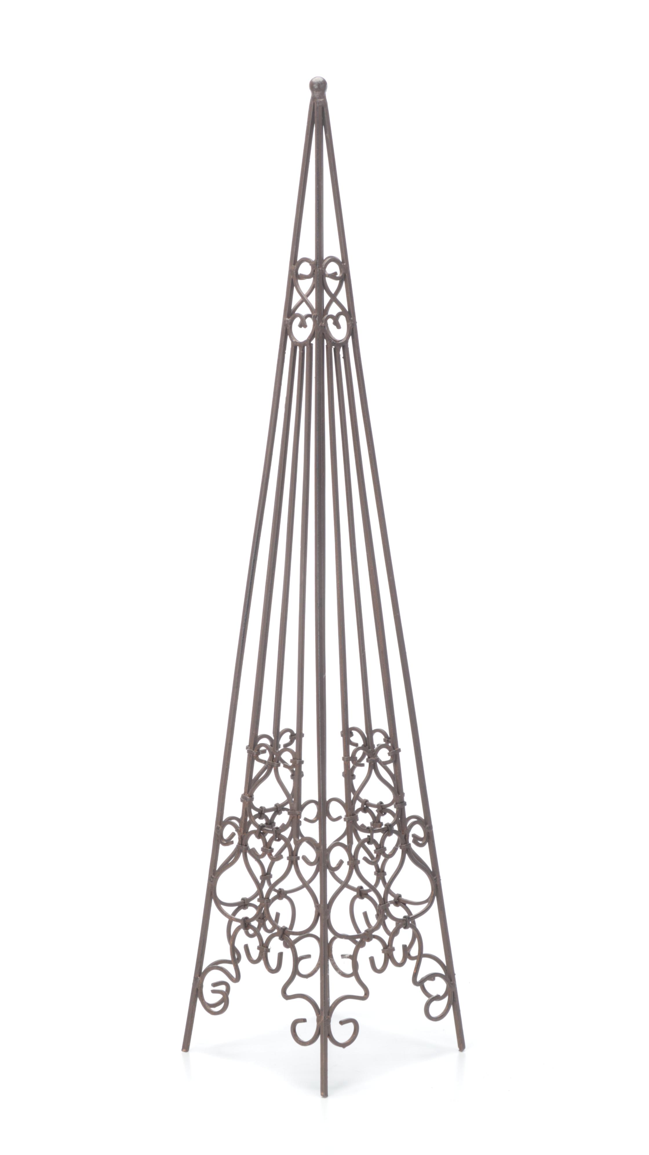 Metal Candle Pillar with Vases and Other Decor