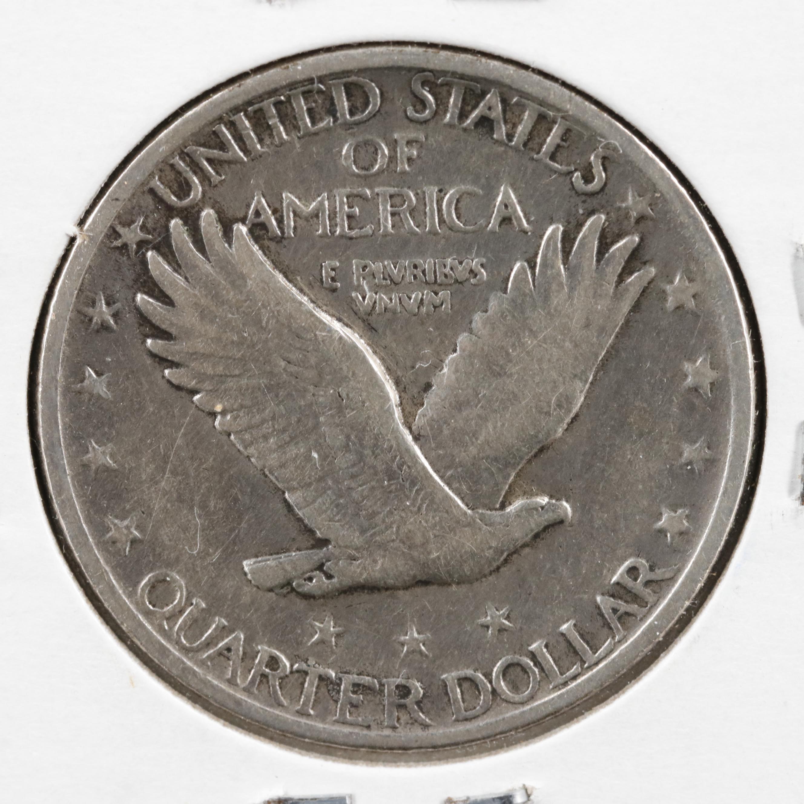 Three Different Standing Liberty Quarter Dollars 1918-S, 1920, and