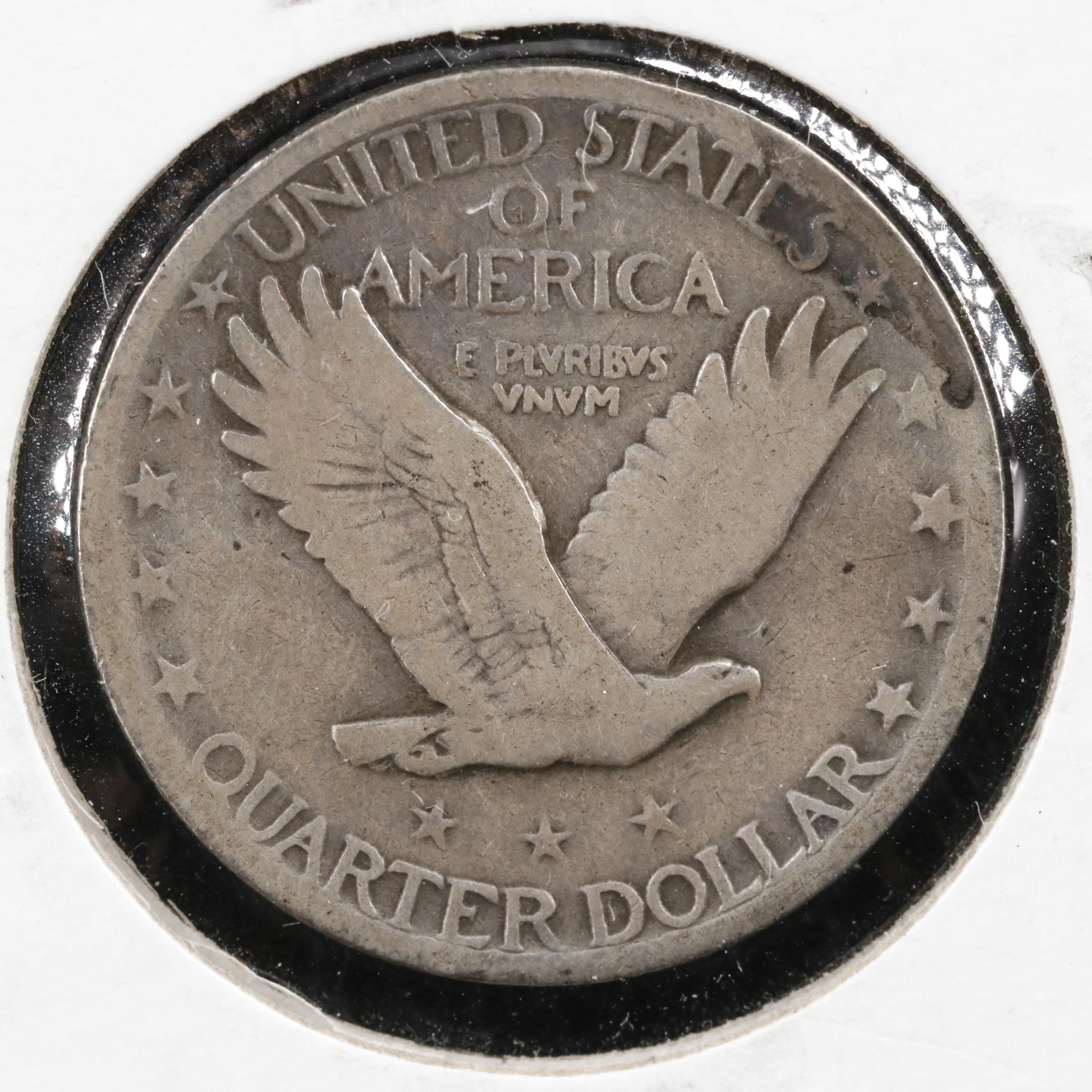 Three Different Standing Liberty Quarter Dollars 1918-S, 1920, and