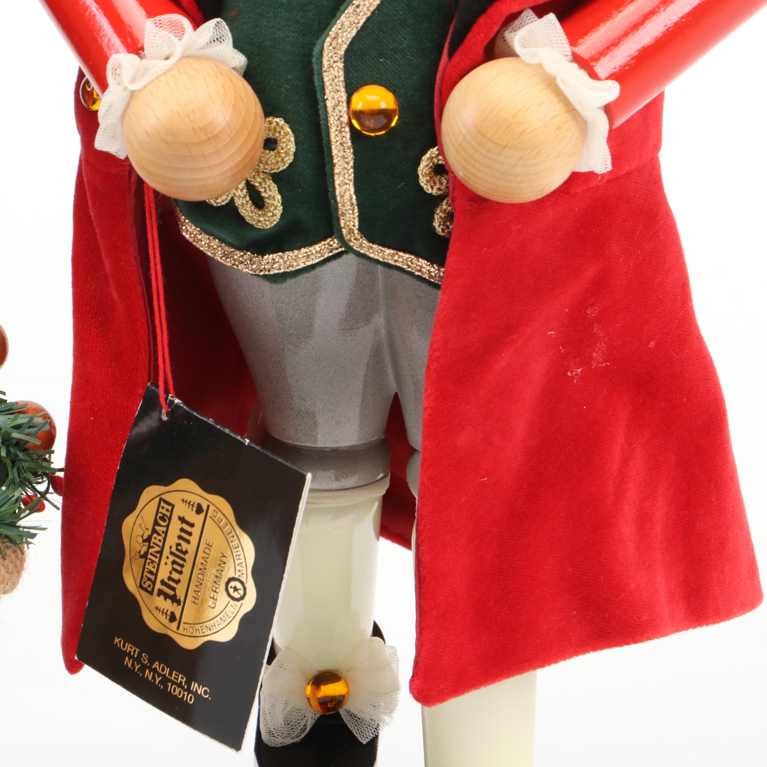 Steinbach "Ghost of Christmas Present" and "Mr. Fezziwig" Handmade Nutcrackers