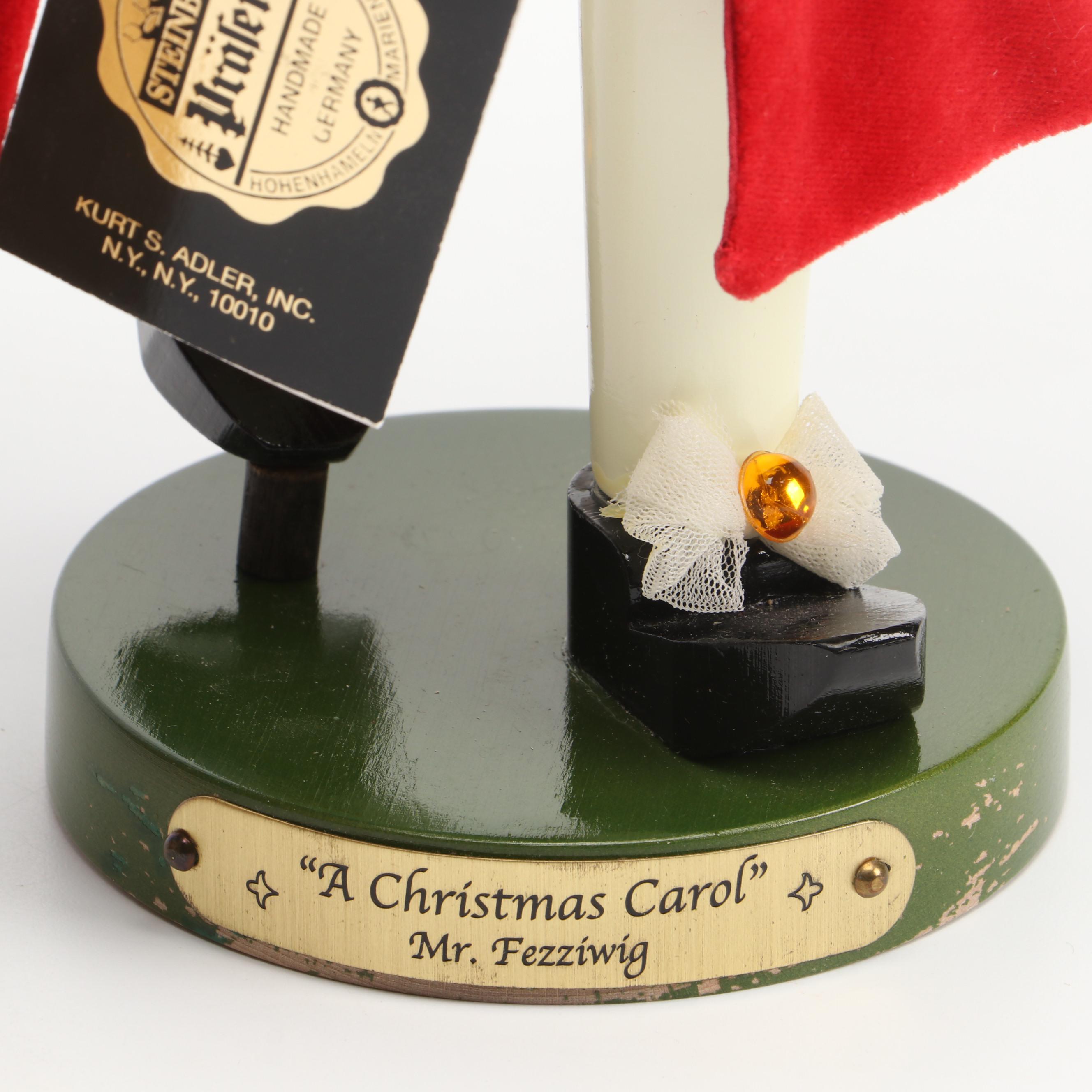 Steinbach "Ghost of Christmas Present" and "Mr. Fezziwig" Handmade Nutcrackers