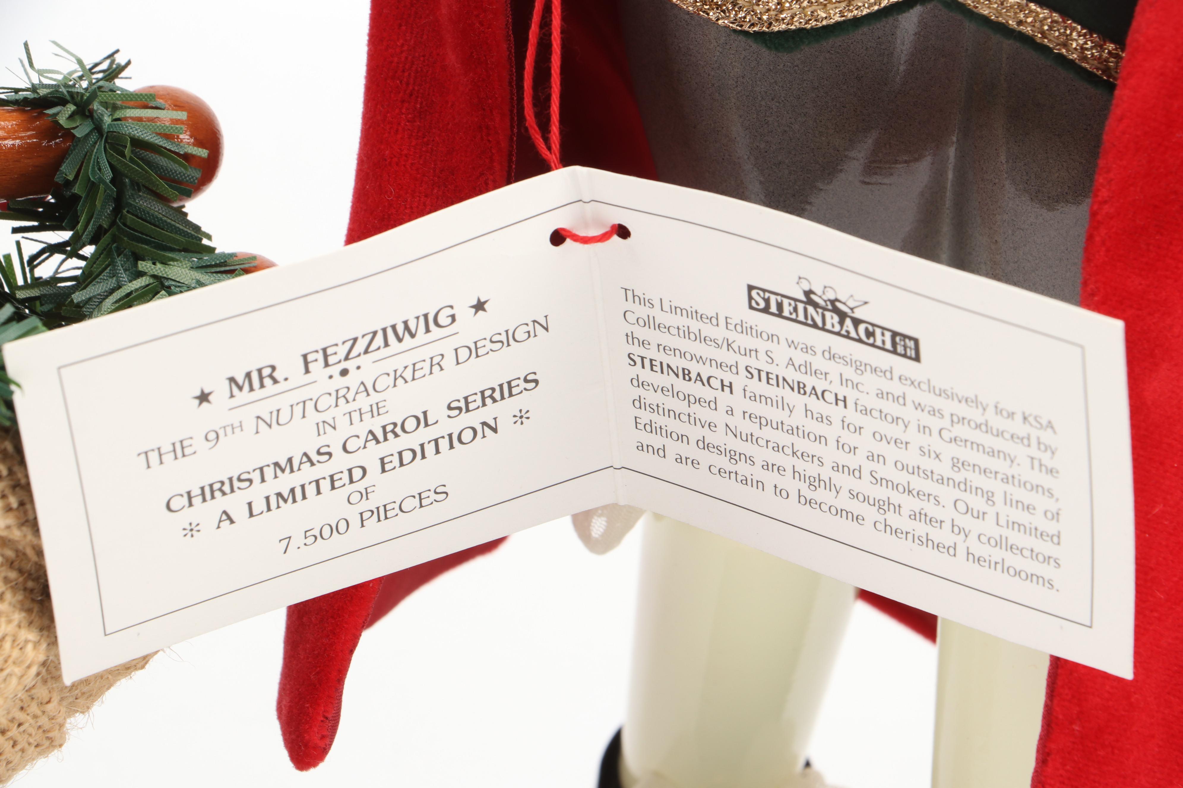 Steinbach "Ghost of Christmas Present" and "Mr. Fezziwig" Handmade Nutcrackers