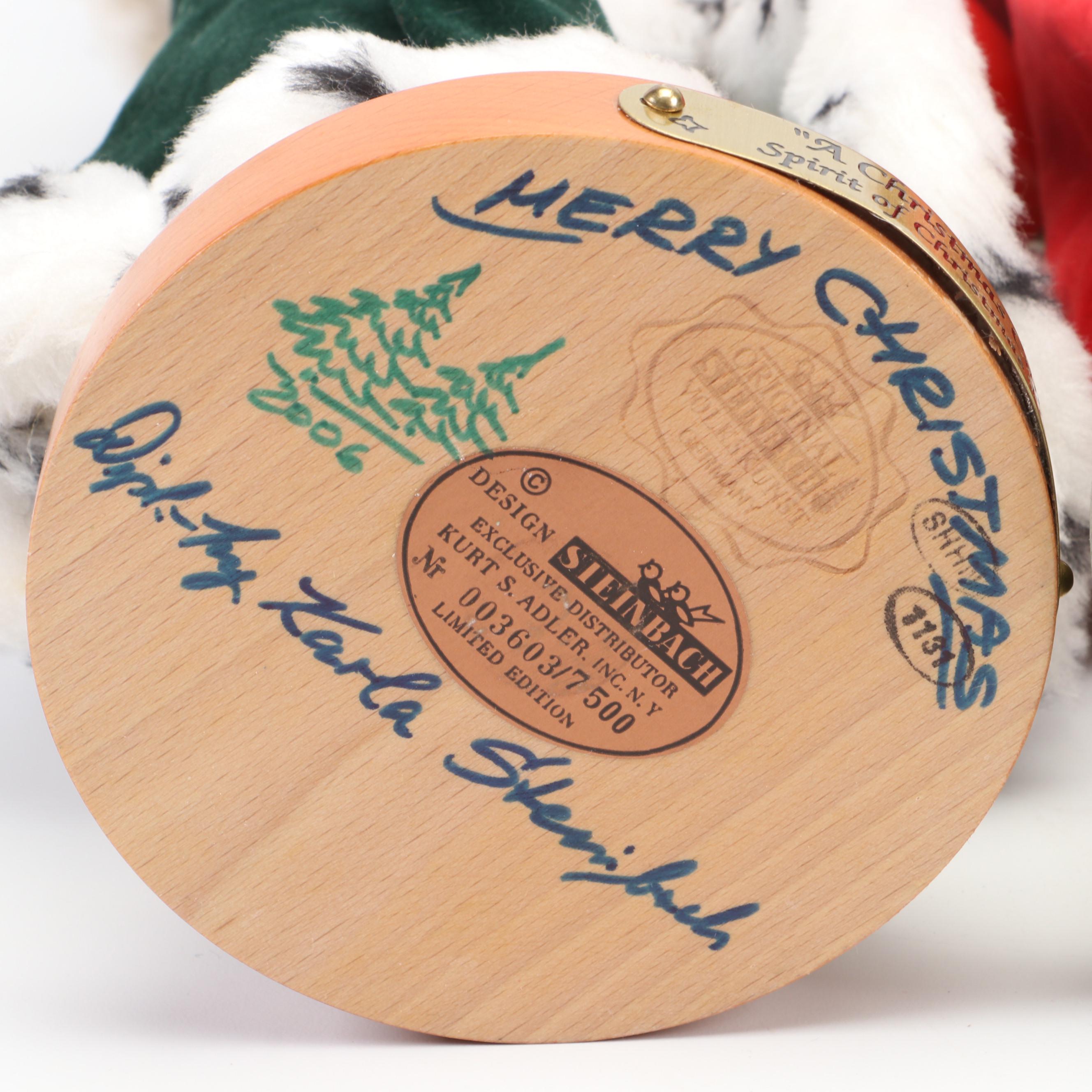 Steinbach "Ghost of Christmas Present" and "Mr. Fezziwig" Handmade Nutcrackers