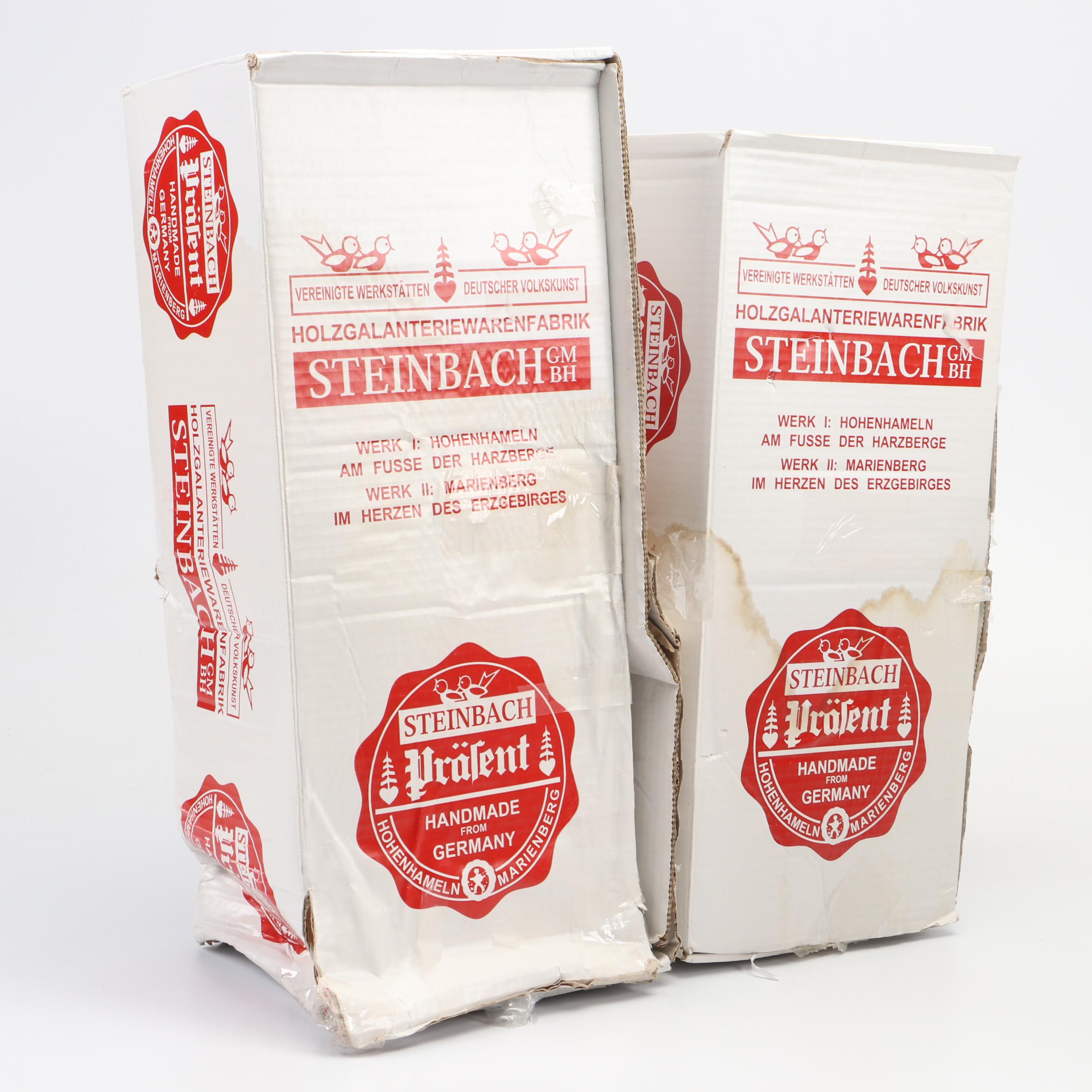 Steinbach "Ghost of Christmas Present" and "Mr. Fezziwig" Handmade Nutcrackers