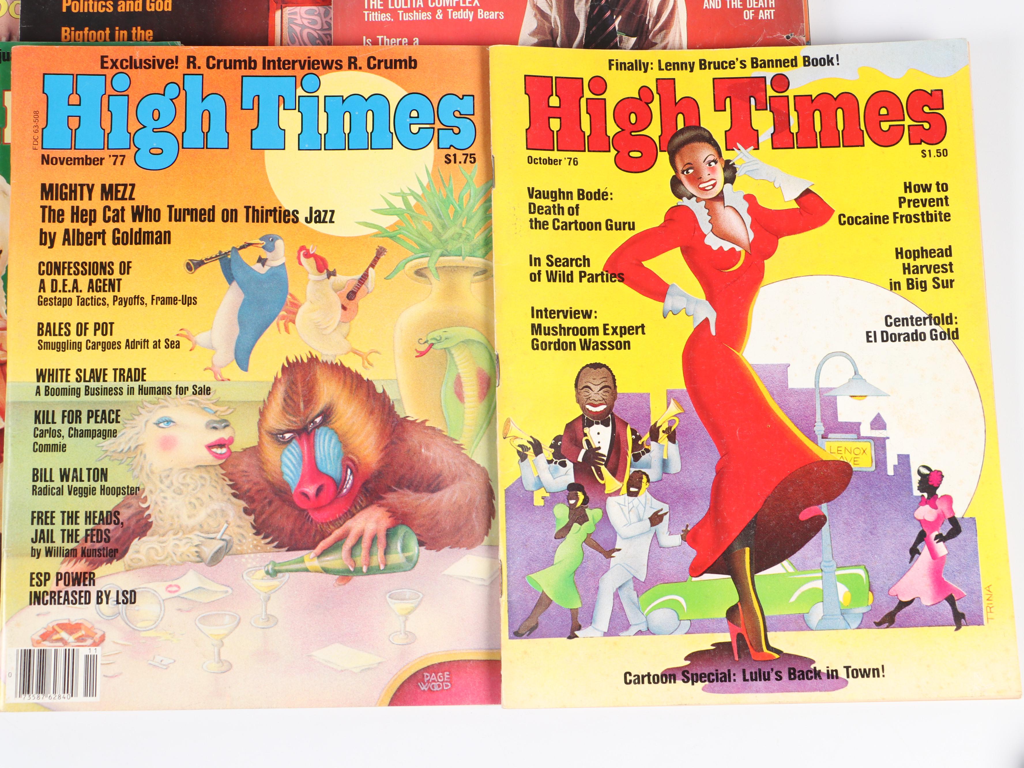 "High Times" Magazine Issues, 1976–1978