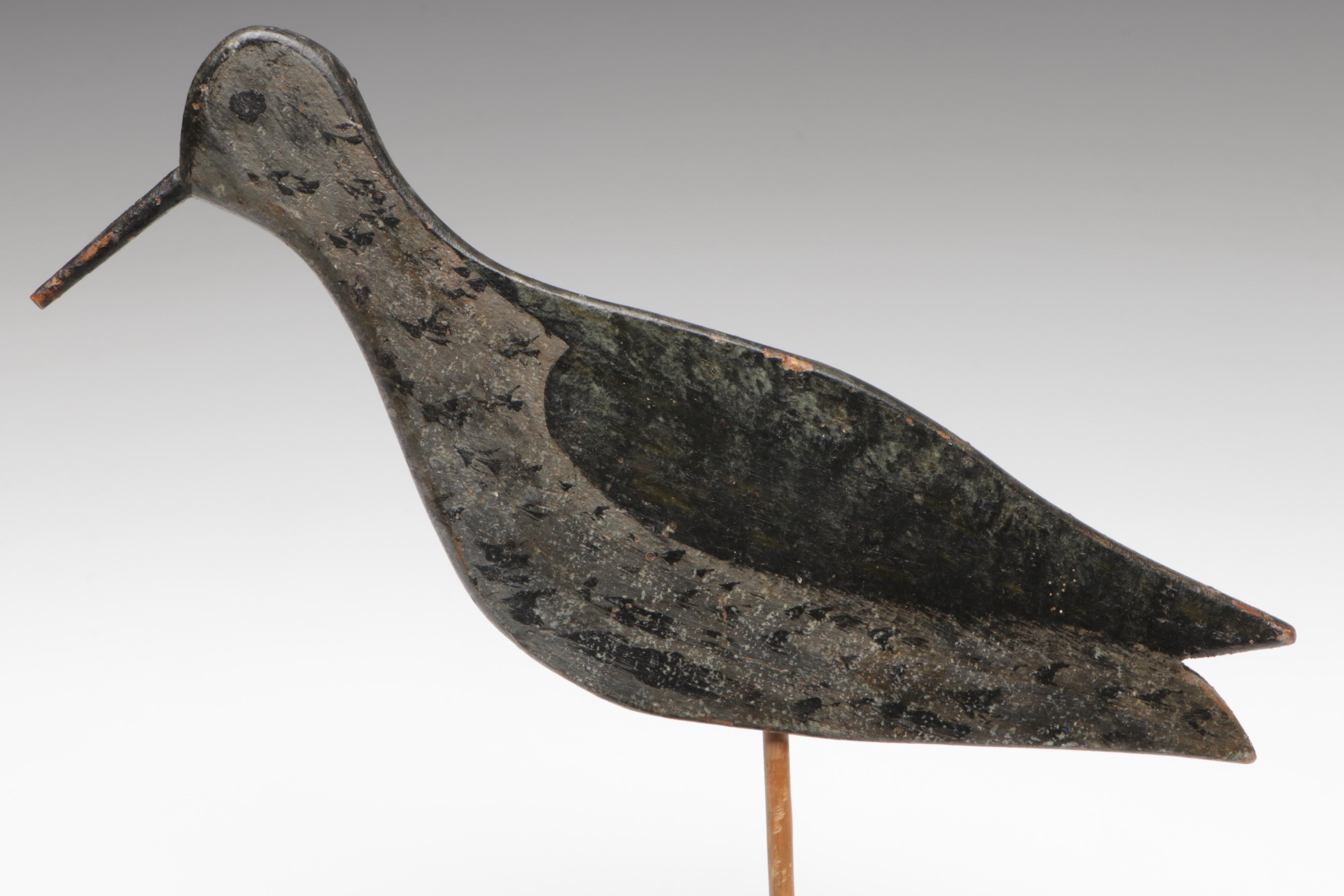 Antique Carved and Patinated Wood Shore Bird Standing Decoys
