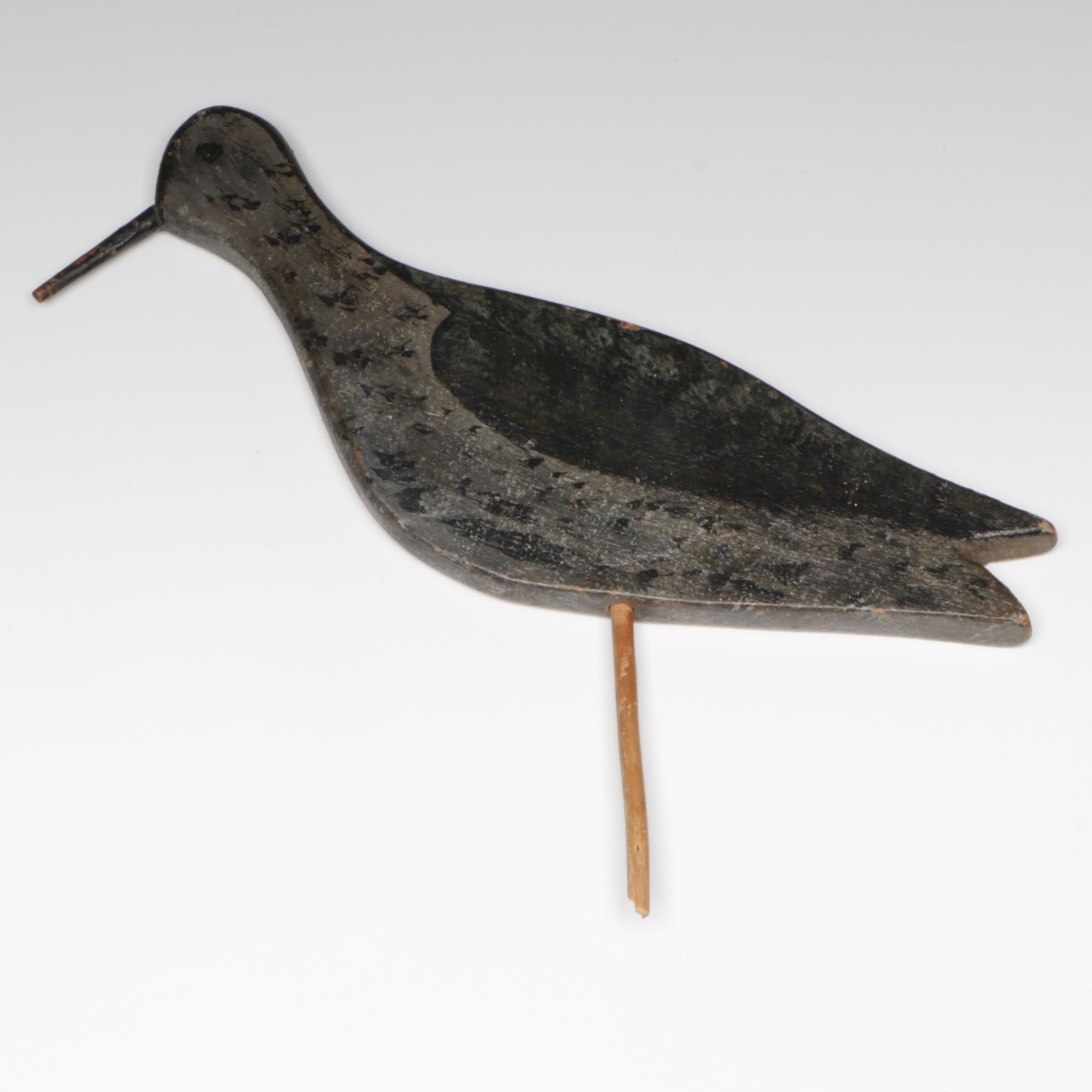 Antique Carved and Patinated Wood Shore Bird Standing Decoys