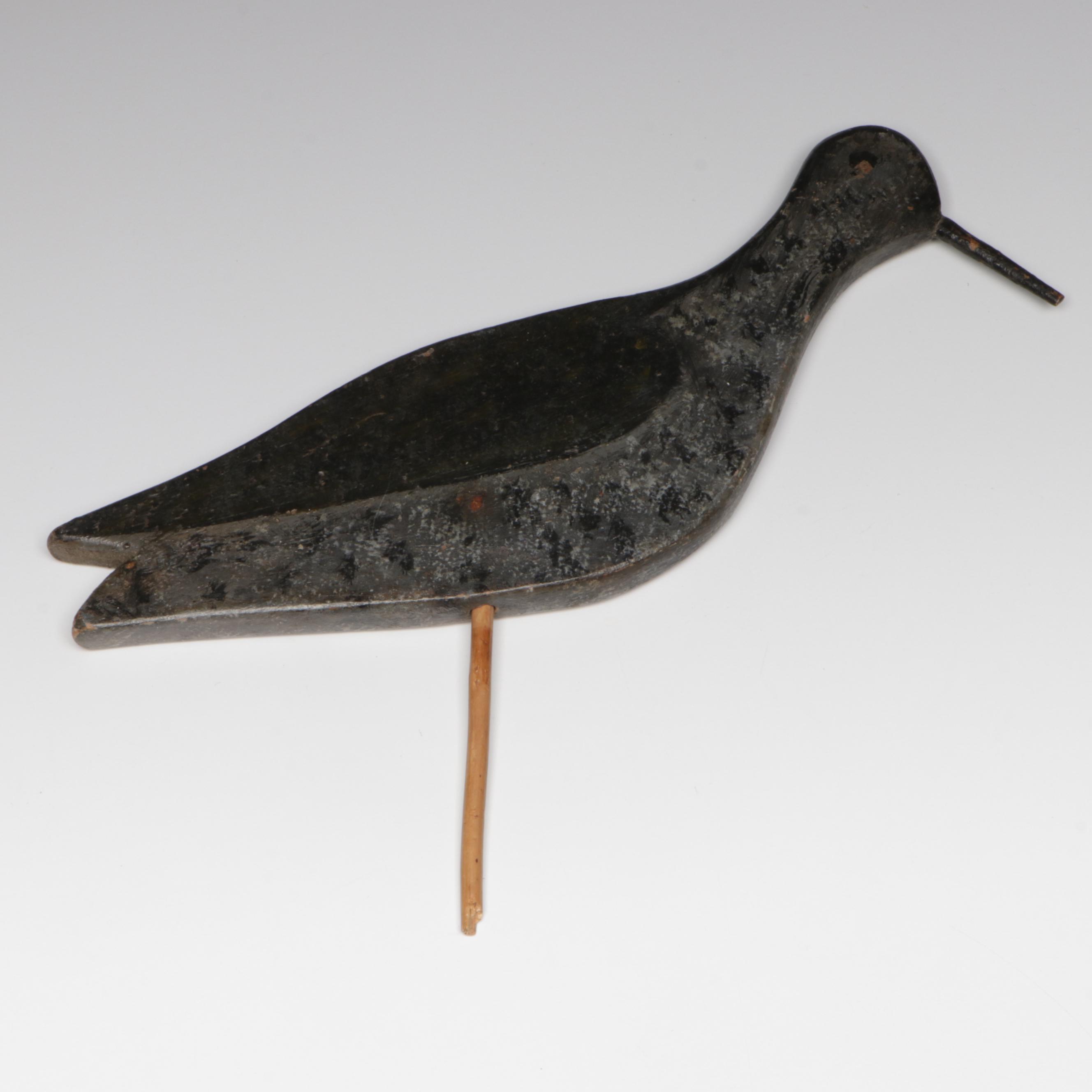 Antique Carved and Patinated Wood Shore Bird Standing Decoys
