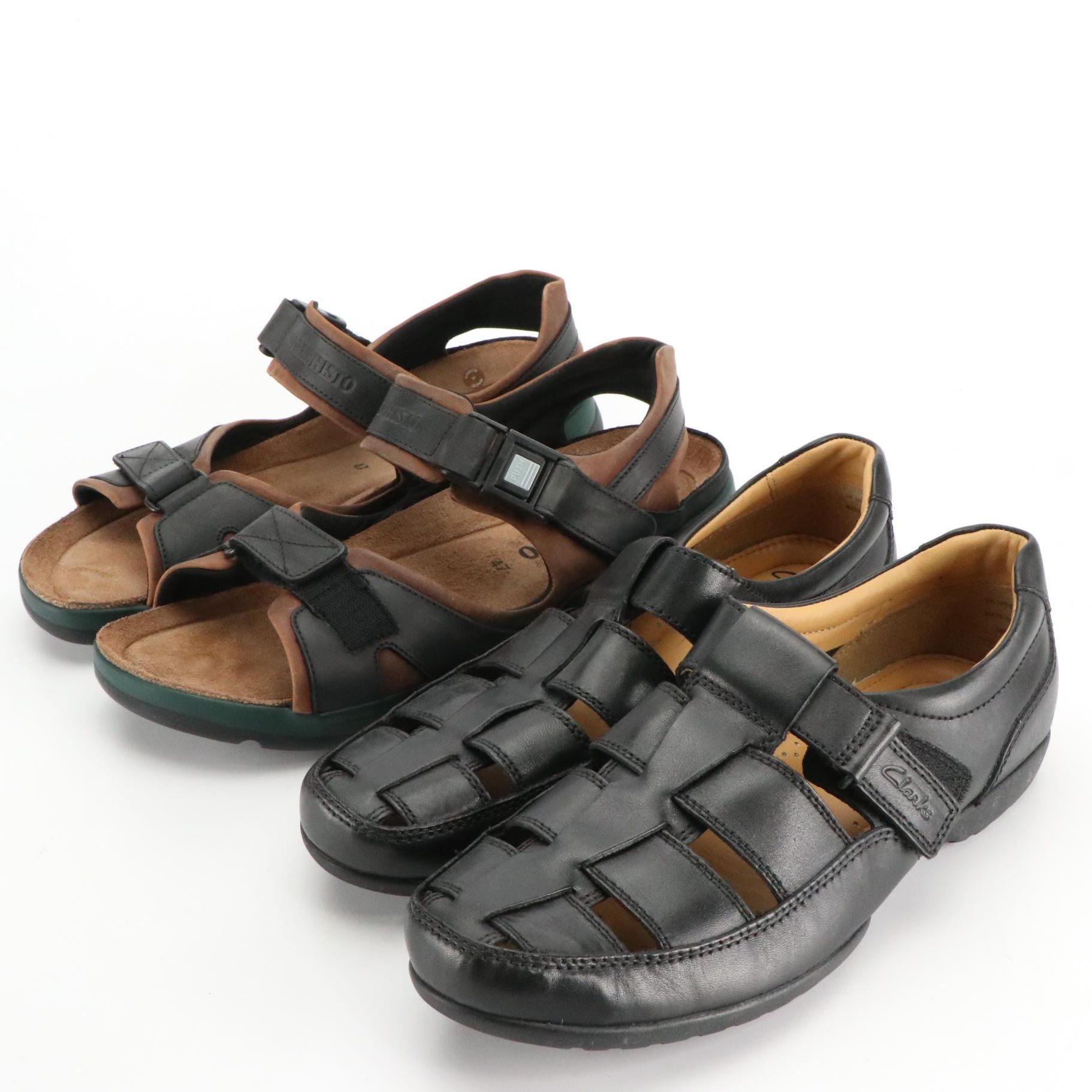 Men's Clarks and Mephisto Leather Sandals