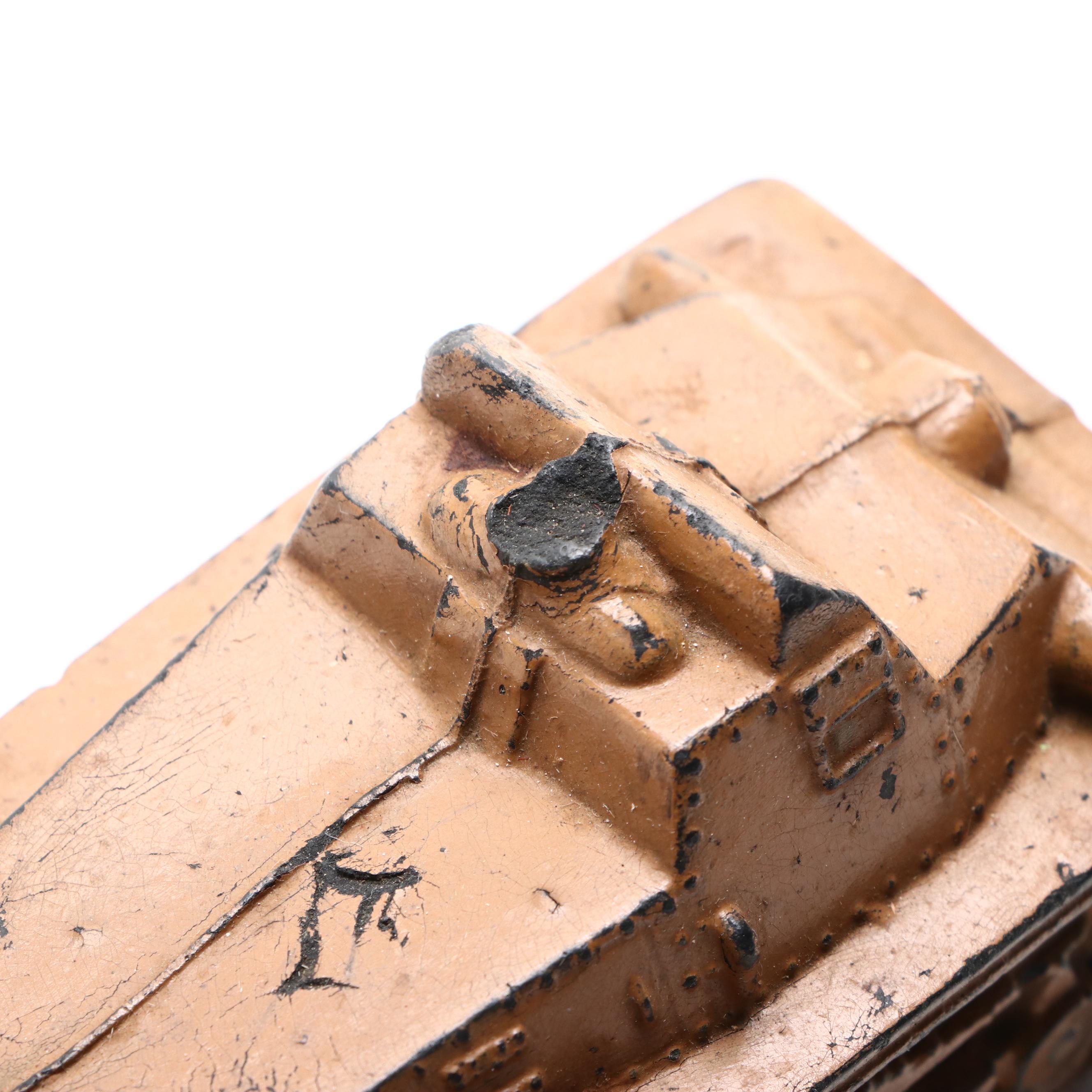 Auburn Rubber Company Toy Tanks, Locomotive and Trucks, Mid-20th Century